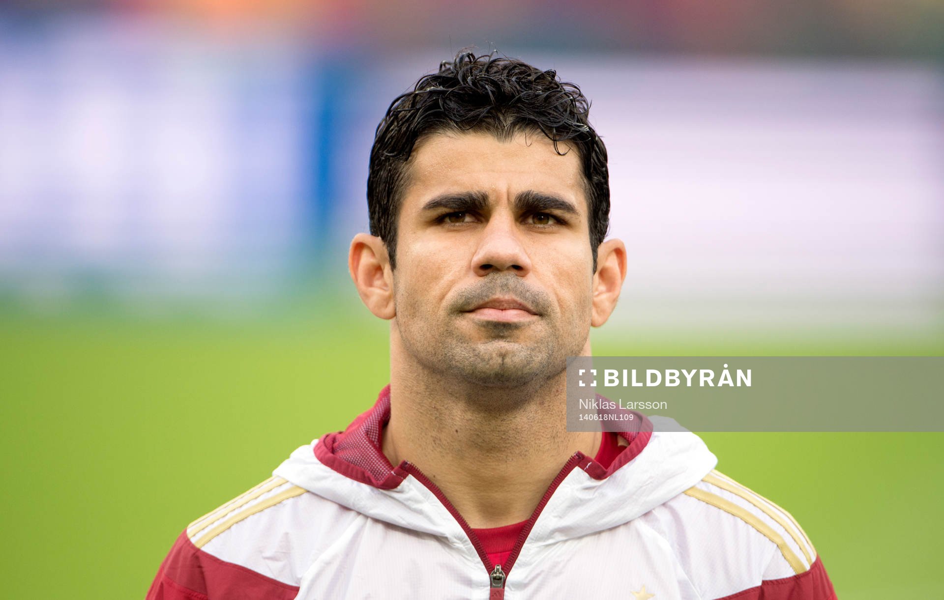 Spaniens Diego Costa under fotbollsmatchen mellan Spanien och Chile under Fotbolls-VM den 18 juni 2014 i Rio de Janeiro.