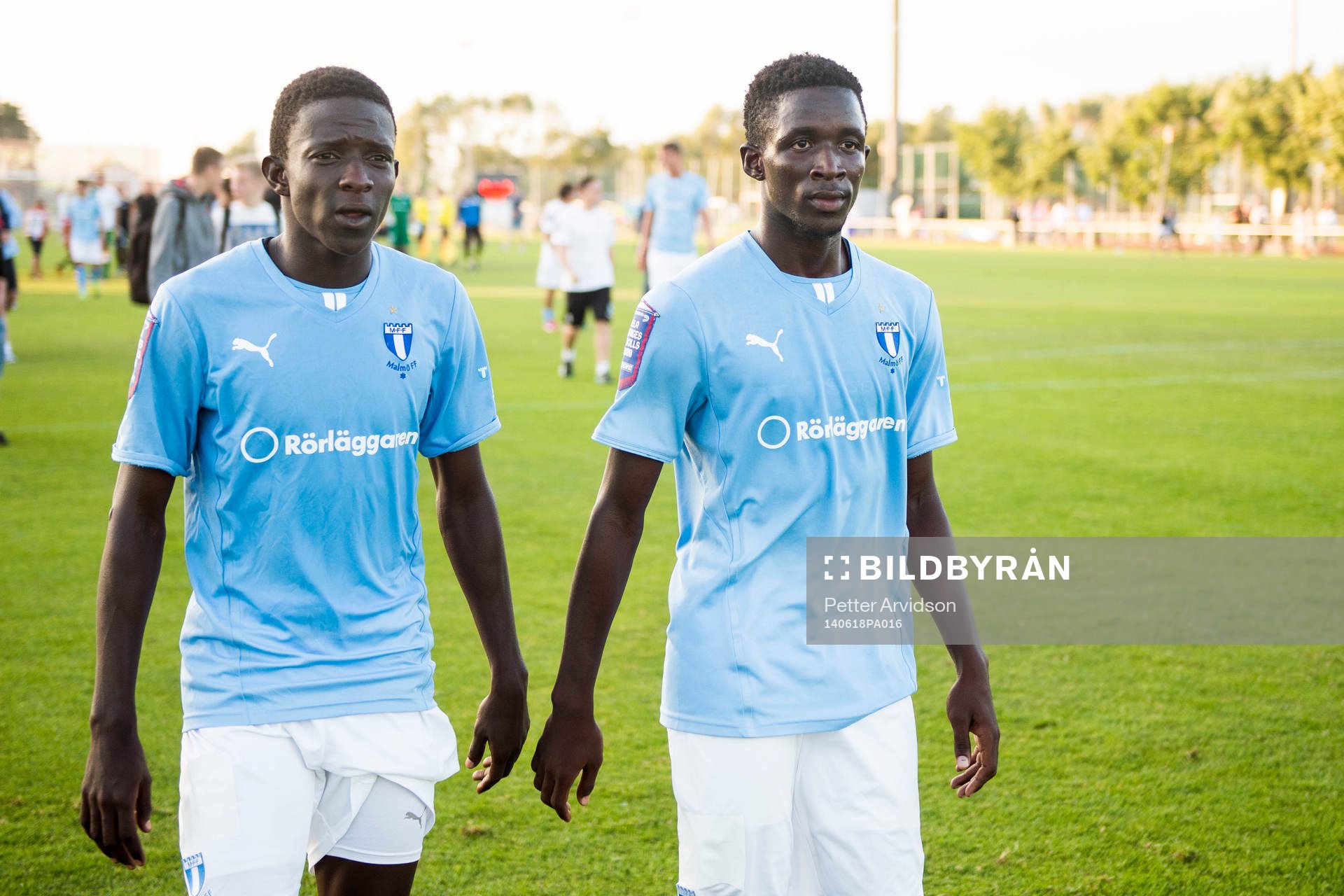 Malmö FFs provspelare Osseynou Ndiaye och Seydina Keita