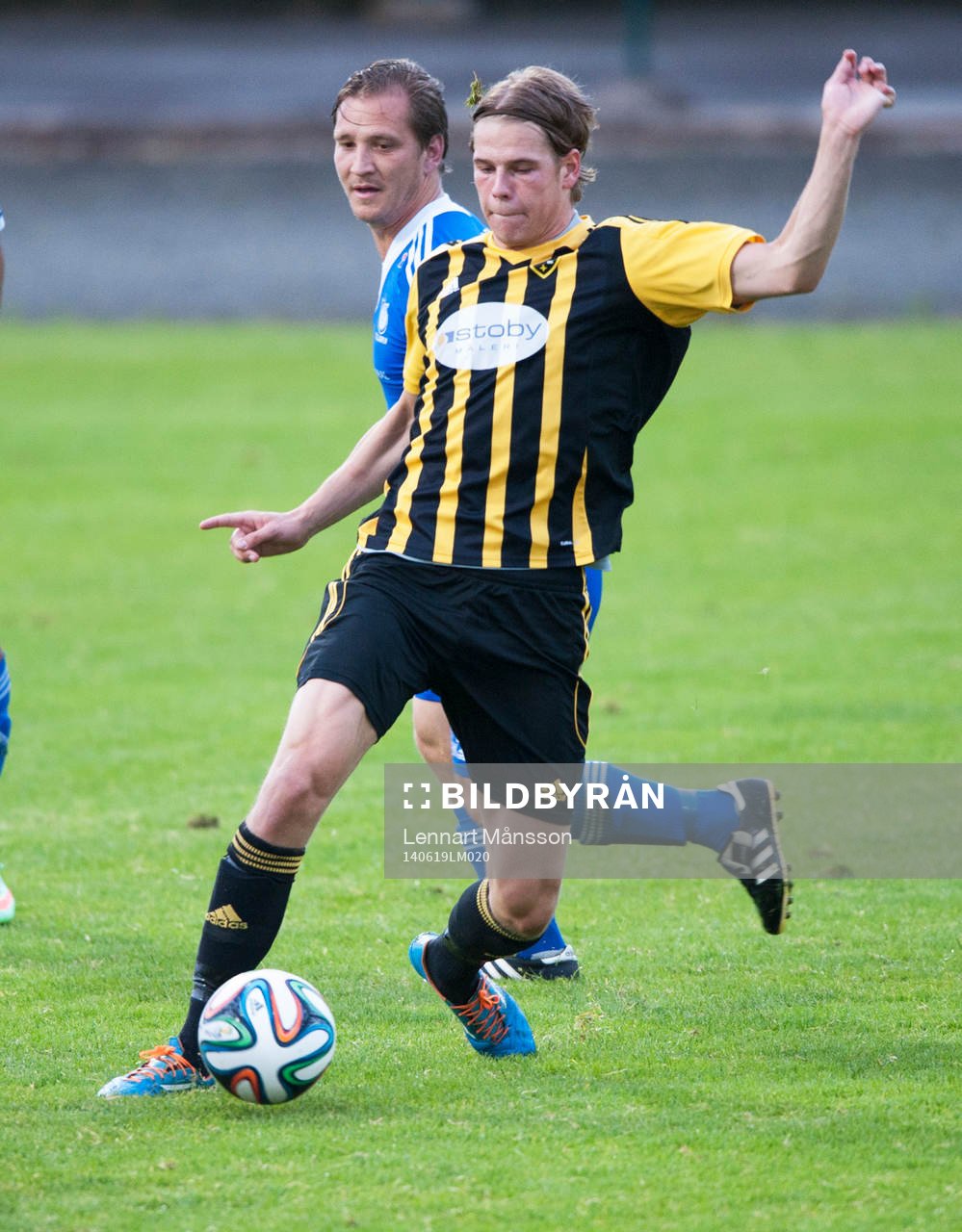 IFK Hässleholms Filip Ranmo i matchen i division 3 mellan IFK Hässleholm och Tollarp i Hässleholm 19 juni.