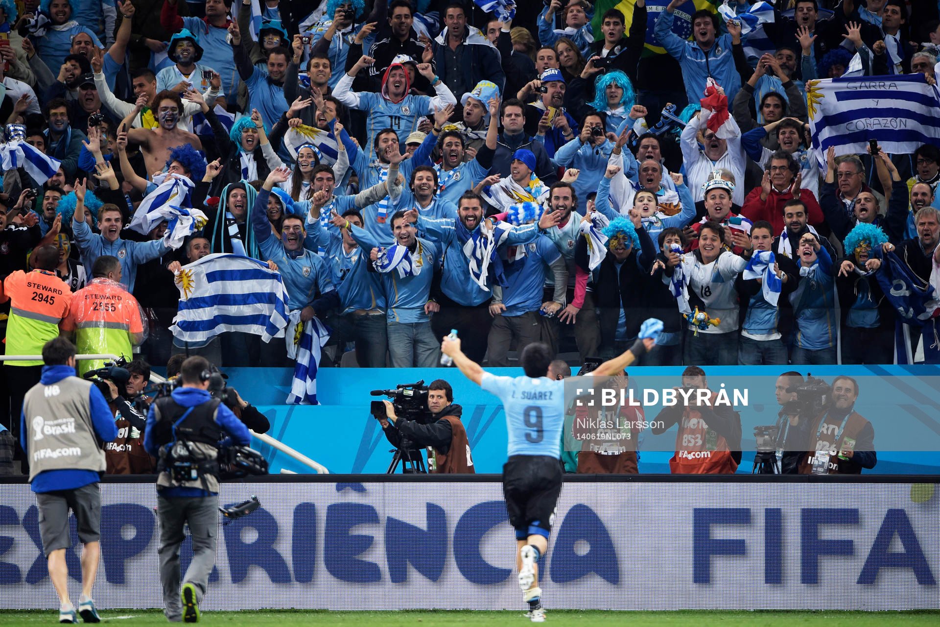 Uruguays Luis Suarez jublar