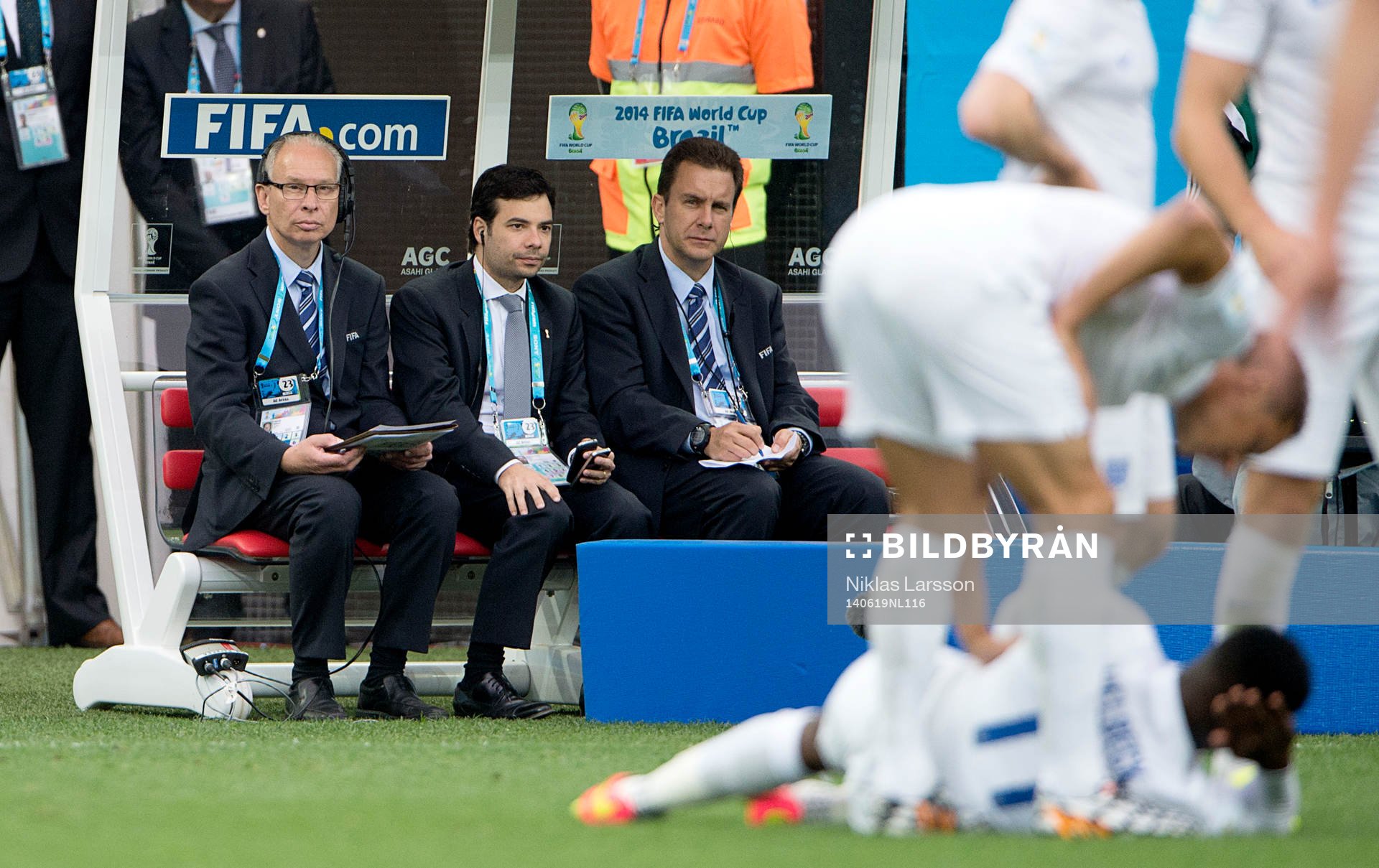 Göran Havik SvFF och FIFA under fotbollsmatchen mellan Spanien och Chile under Fotbolls-VM den 19 juni 2014 i Sao Paulo.