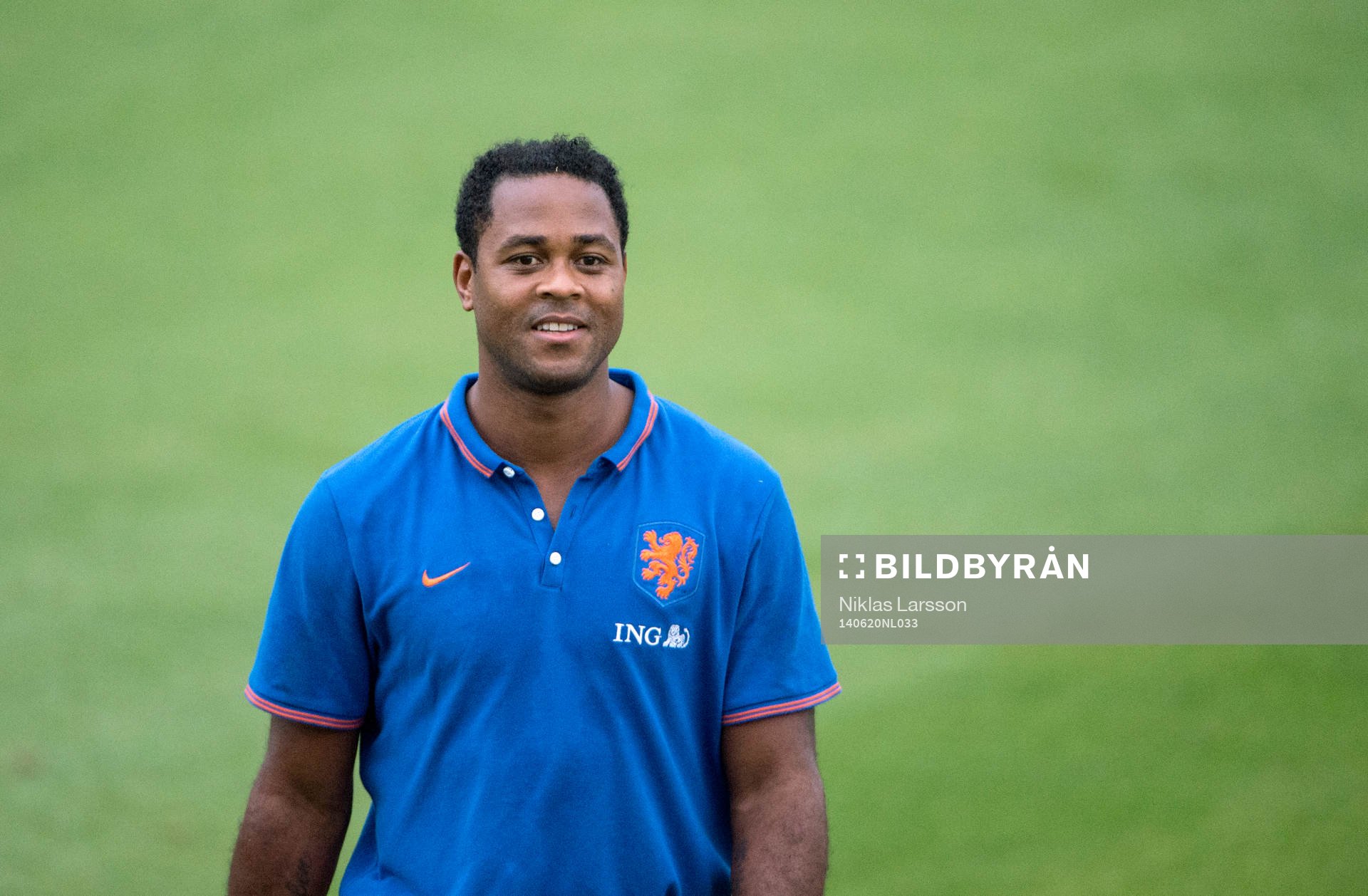 Hollands assisterande tränare Patrick Kluivert under Hollands träning under Fotbolls-VM den 20 juni 2014 i Rio de Janeiro.