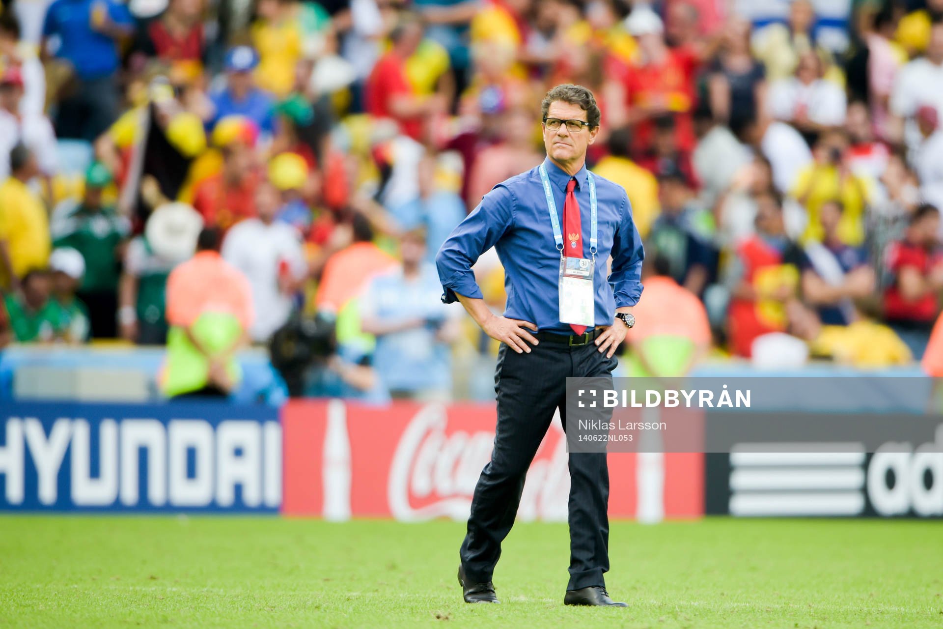 Rysslands förbundskapten Fabio Capello deppar