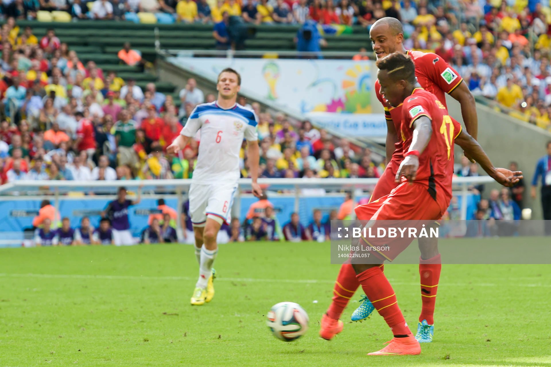 Belgiens Divock Origi gör matchens enda mål