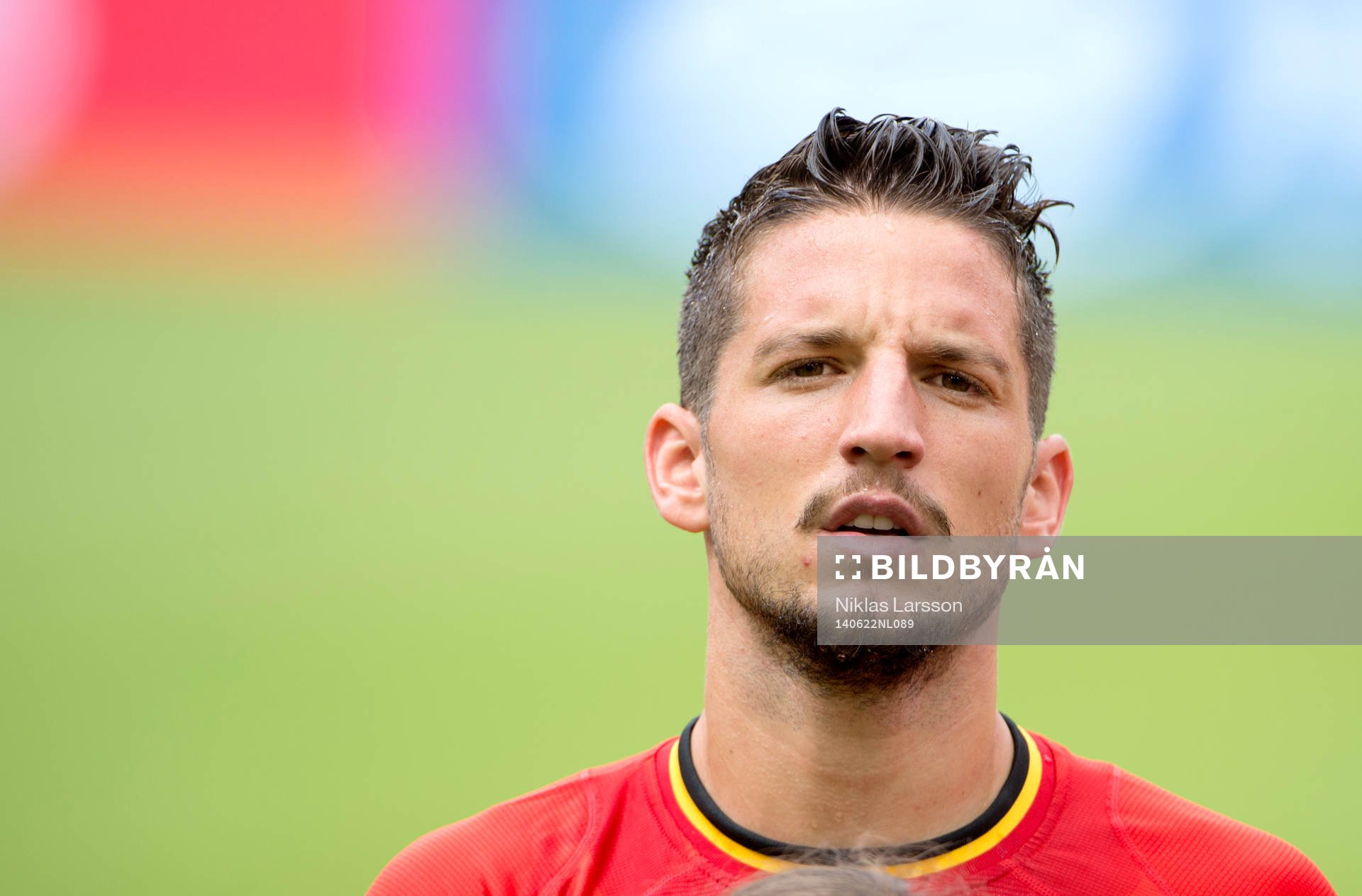 Belgiens Dries Mertens under fotbollsmatchen mellan Belgien och Ryssland under fotbolls-VM den 22 juni 2014 i Rio de Janeiro.