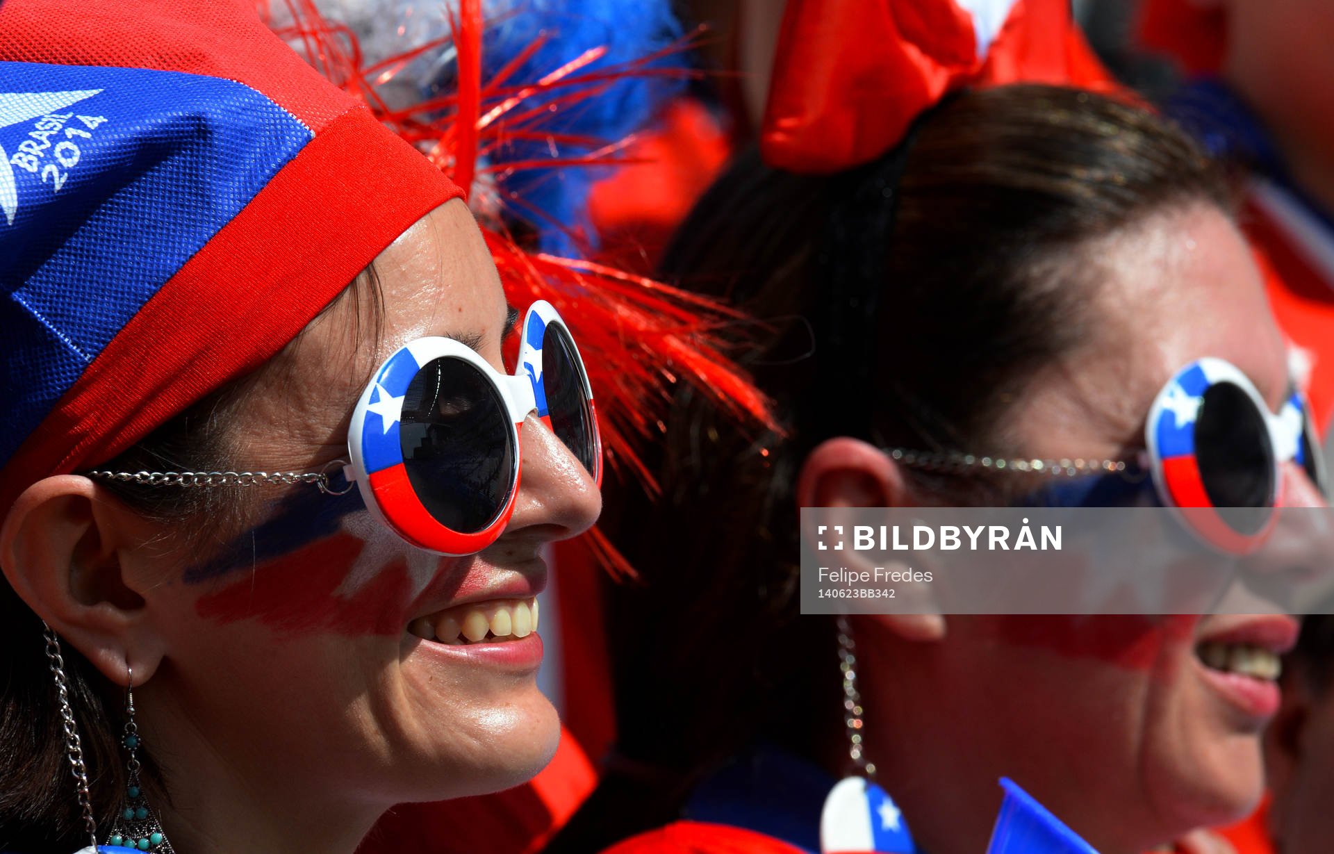 SAO PAULO, BRASIL - JUNIO 18: Aficion de Chile, durante el