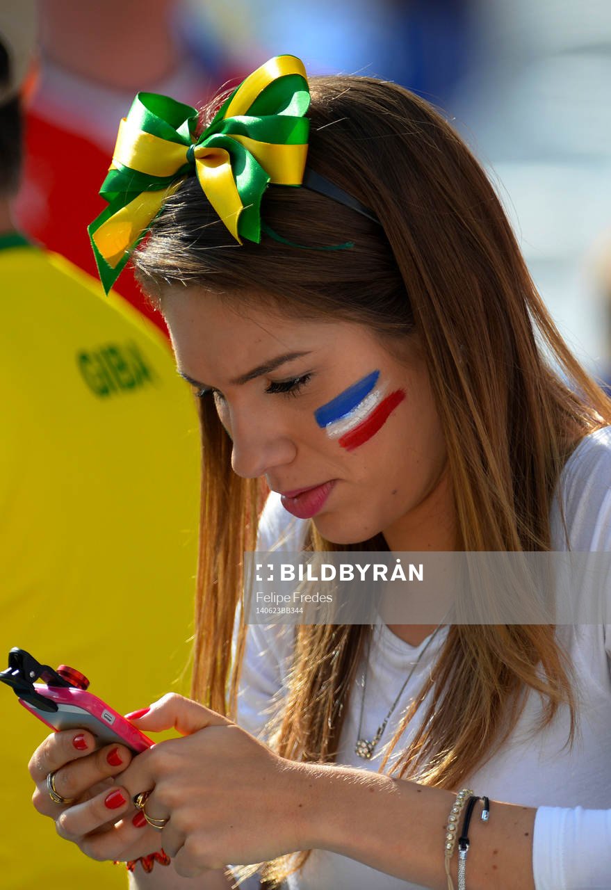 SAO PAULO, BRASIL - JUNIO 18: Aficion de Chile, durante el