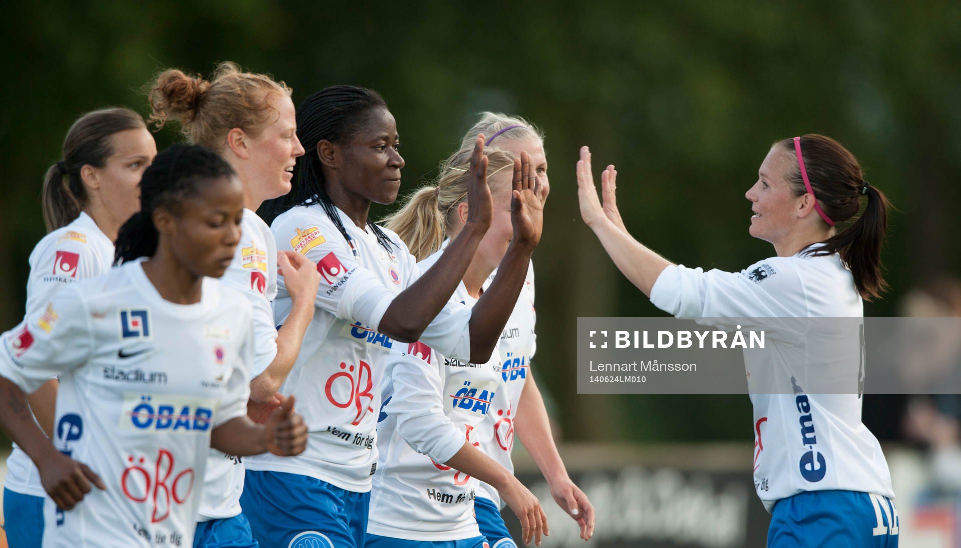 Örebros Sarah Michael har gjort 0-2 i matchen i