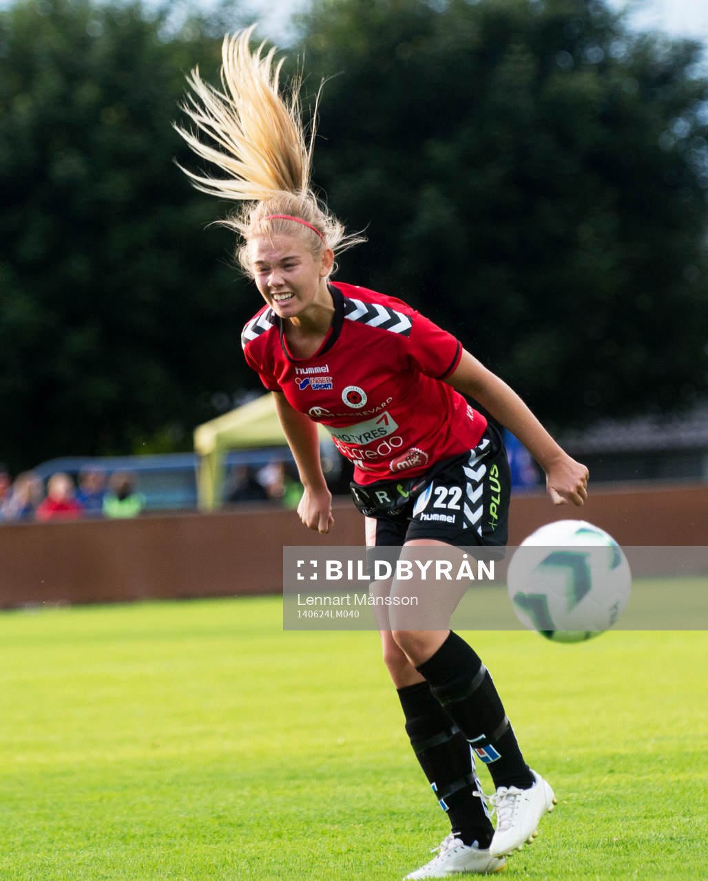 Kristianstads Lisa Karlsson i matchen i damallsvenskan