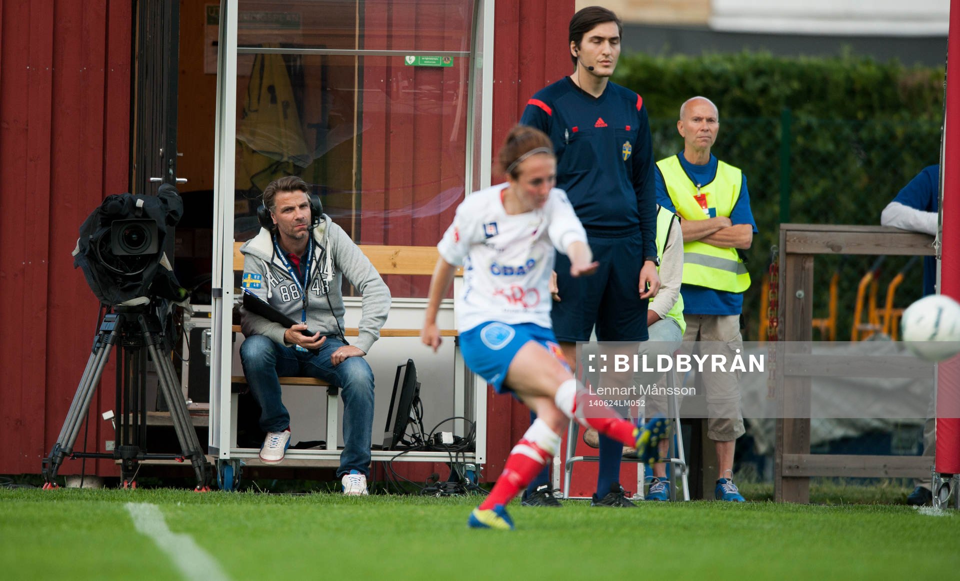 TV-kameraman i matchen i damallsvenskan mellan Kristianstad