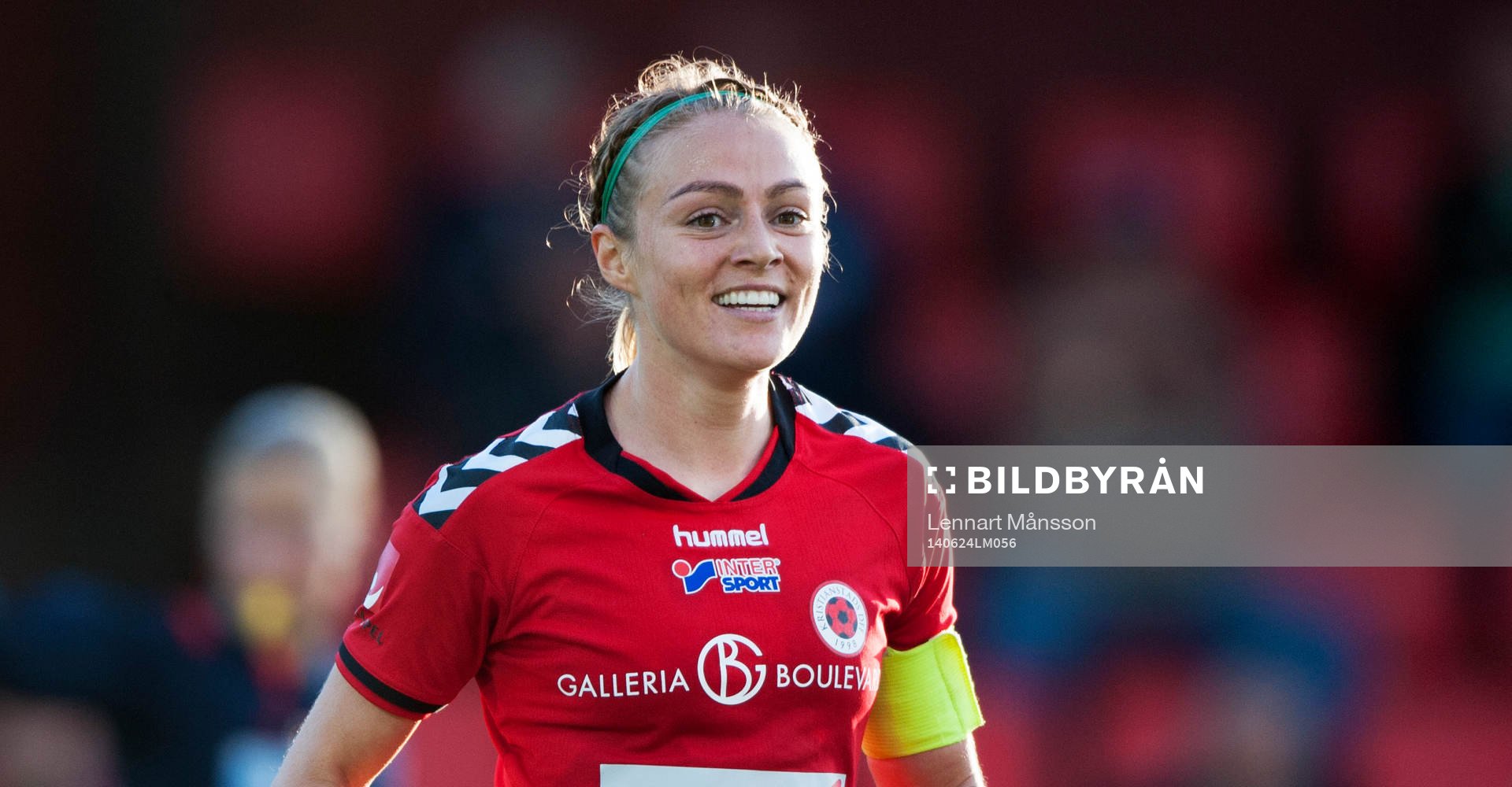 Kristianstads lagkapten Sif Atladottir i matchen i