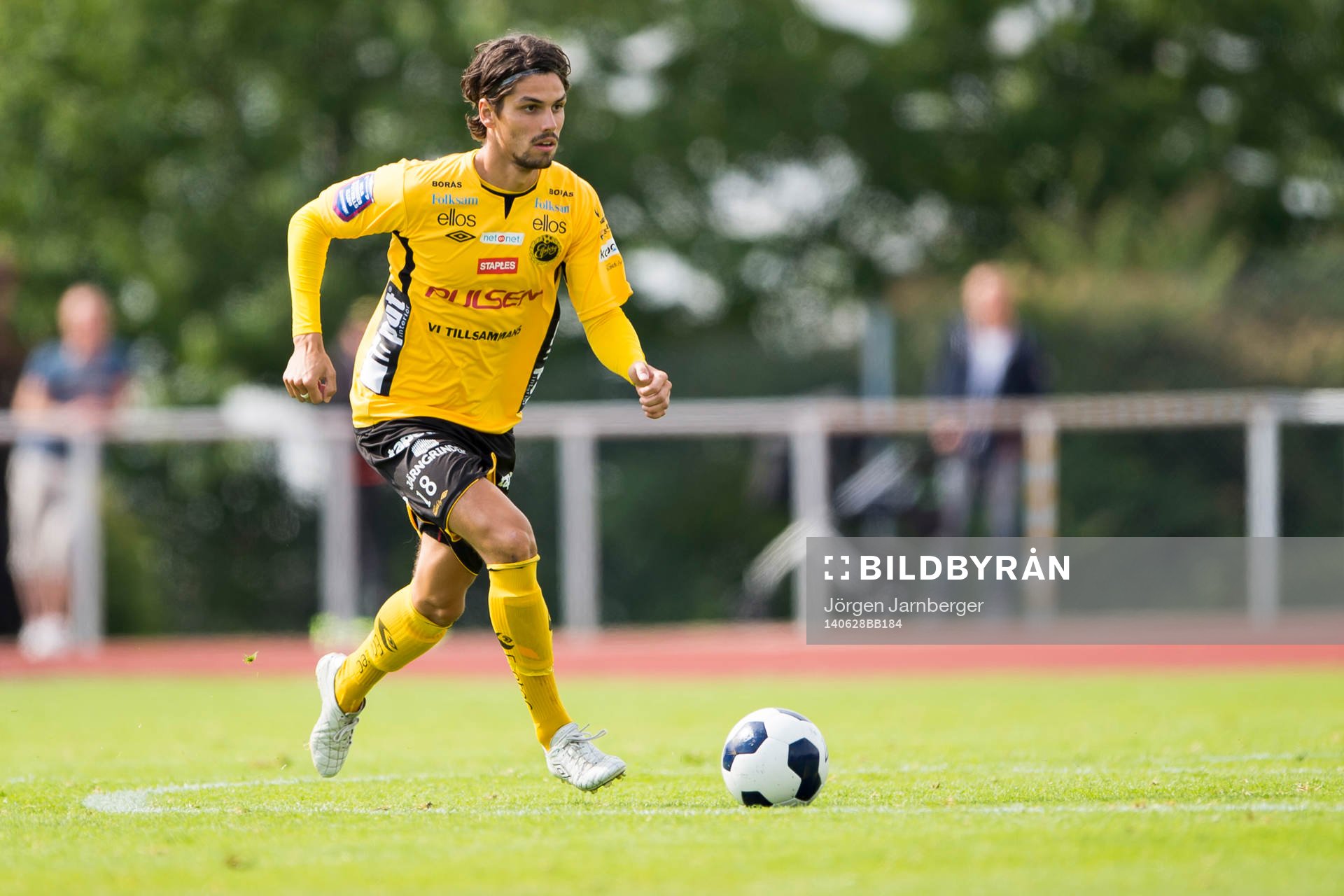 Elfsborgs Victor Rotting under träningsmatchen i fotboll mellan IF Elfsborg och FC Nordsjälland den 28 juni 2014 i Varberg.