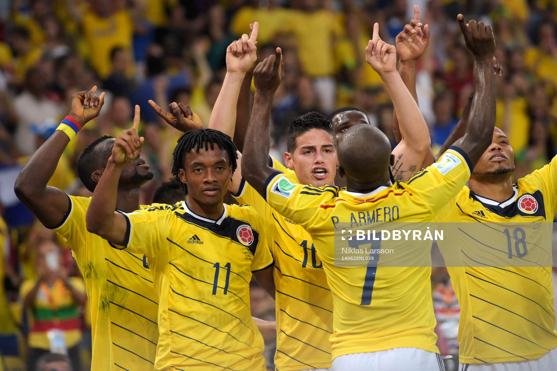Colombias James Rodriguez jublar