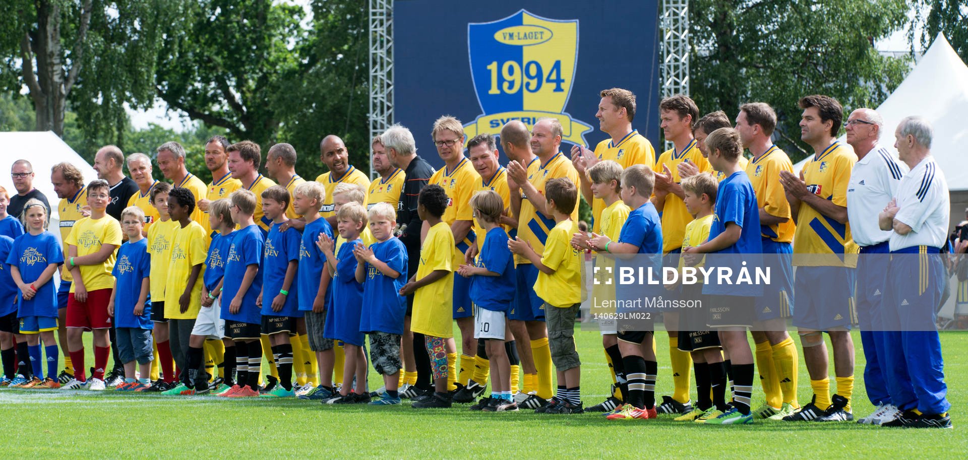 VM-hjältarna line up  i jubileumsmatchen VM-laget 1994 i