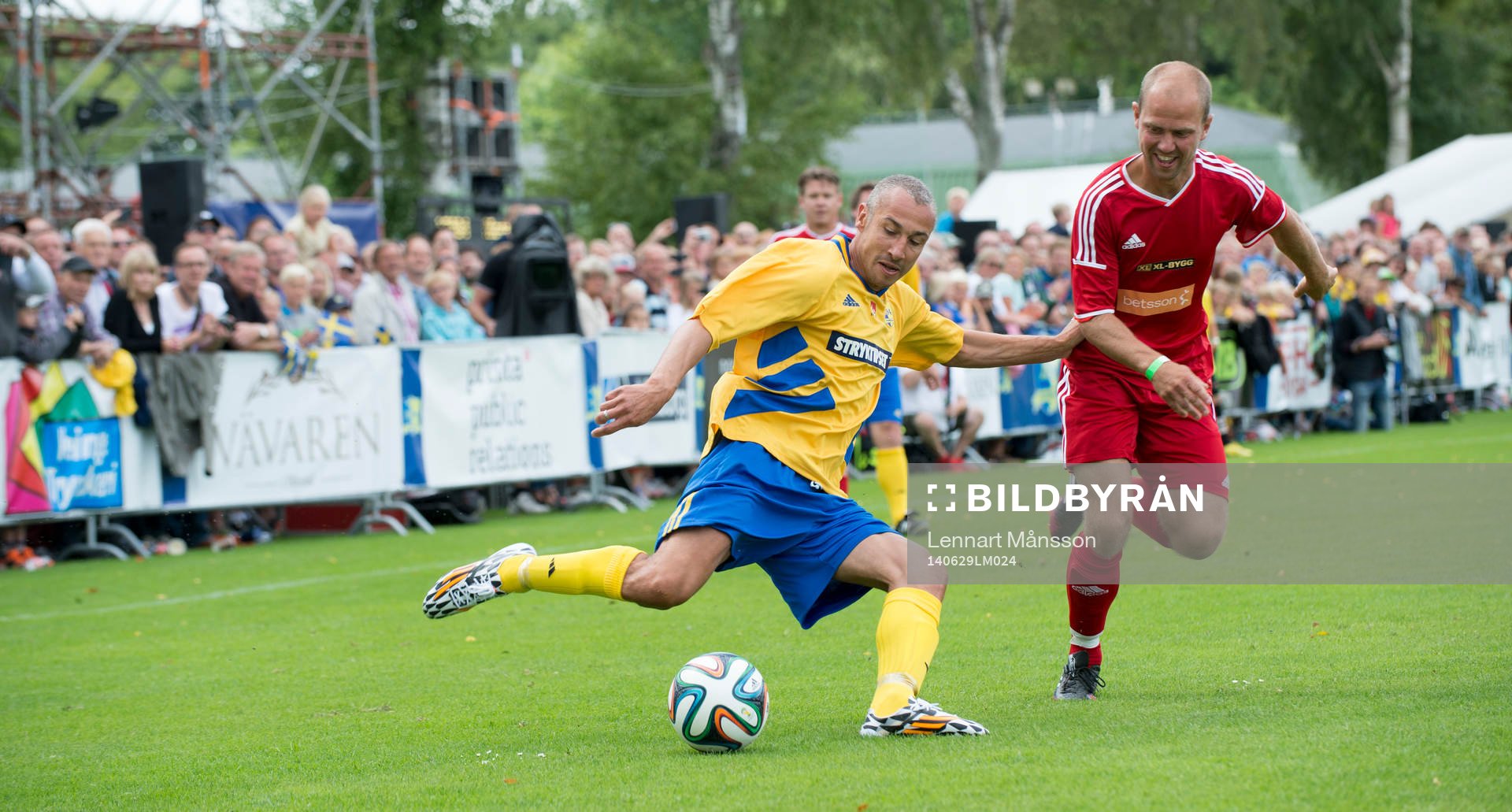 Henrik Larsson  i jubileumsmatchen VM-laget 1994 i Grevie