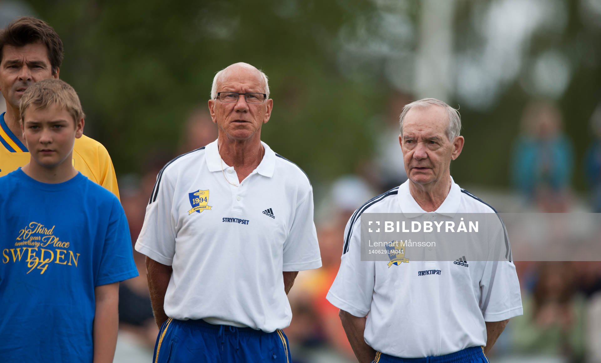 Tommy Svensson och Tord Grip i jubileumsmatchen VM-laget