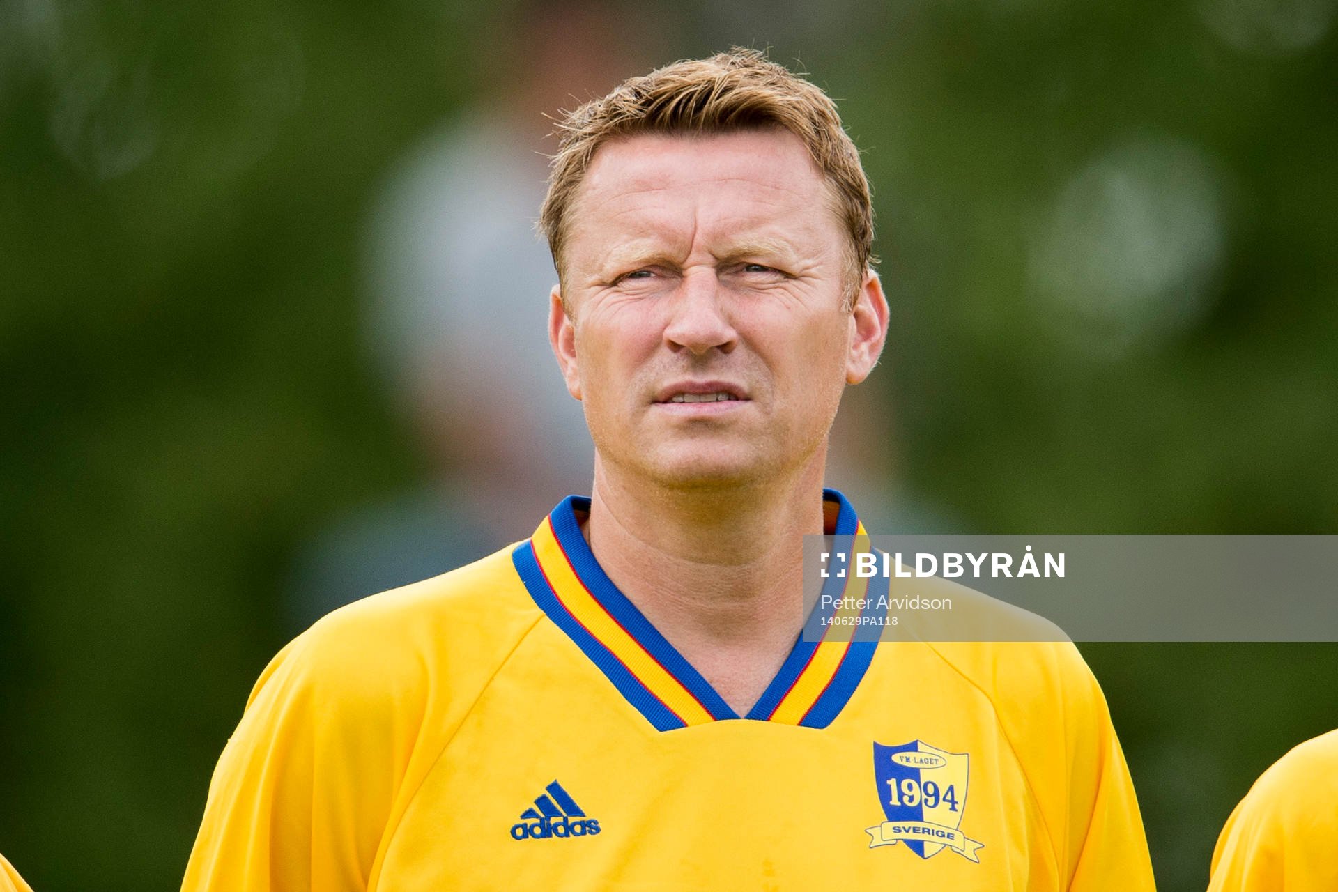 VM-laget 1994s Kennet Andersson under 20-års jubileumsmatchen mellan VM-laget 1994 och Motståndarlaget den 29 juni 2014 i Båstad.