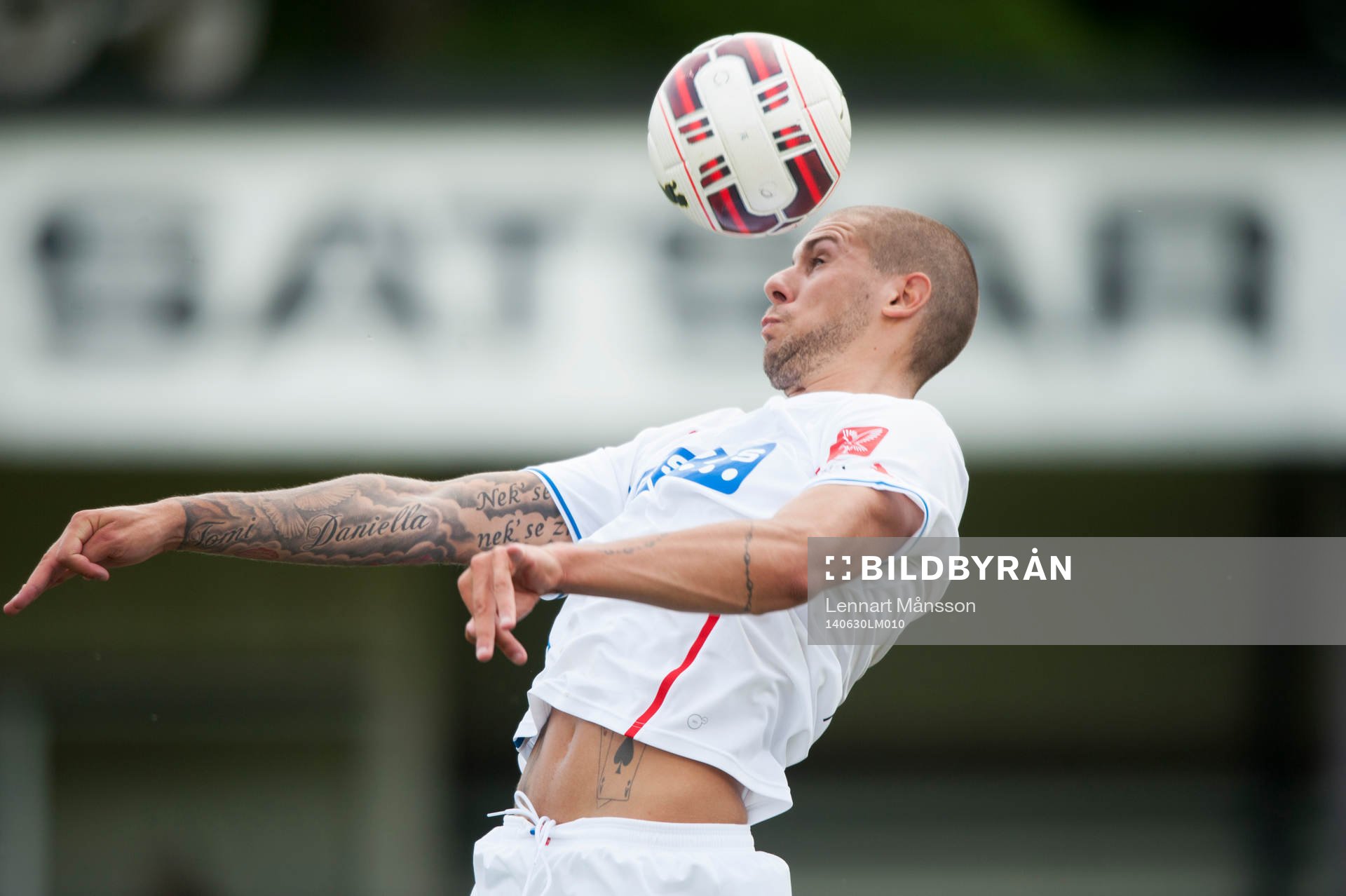Helsingborgs Robin Simovic i träningsmatchen i fotboll