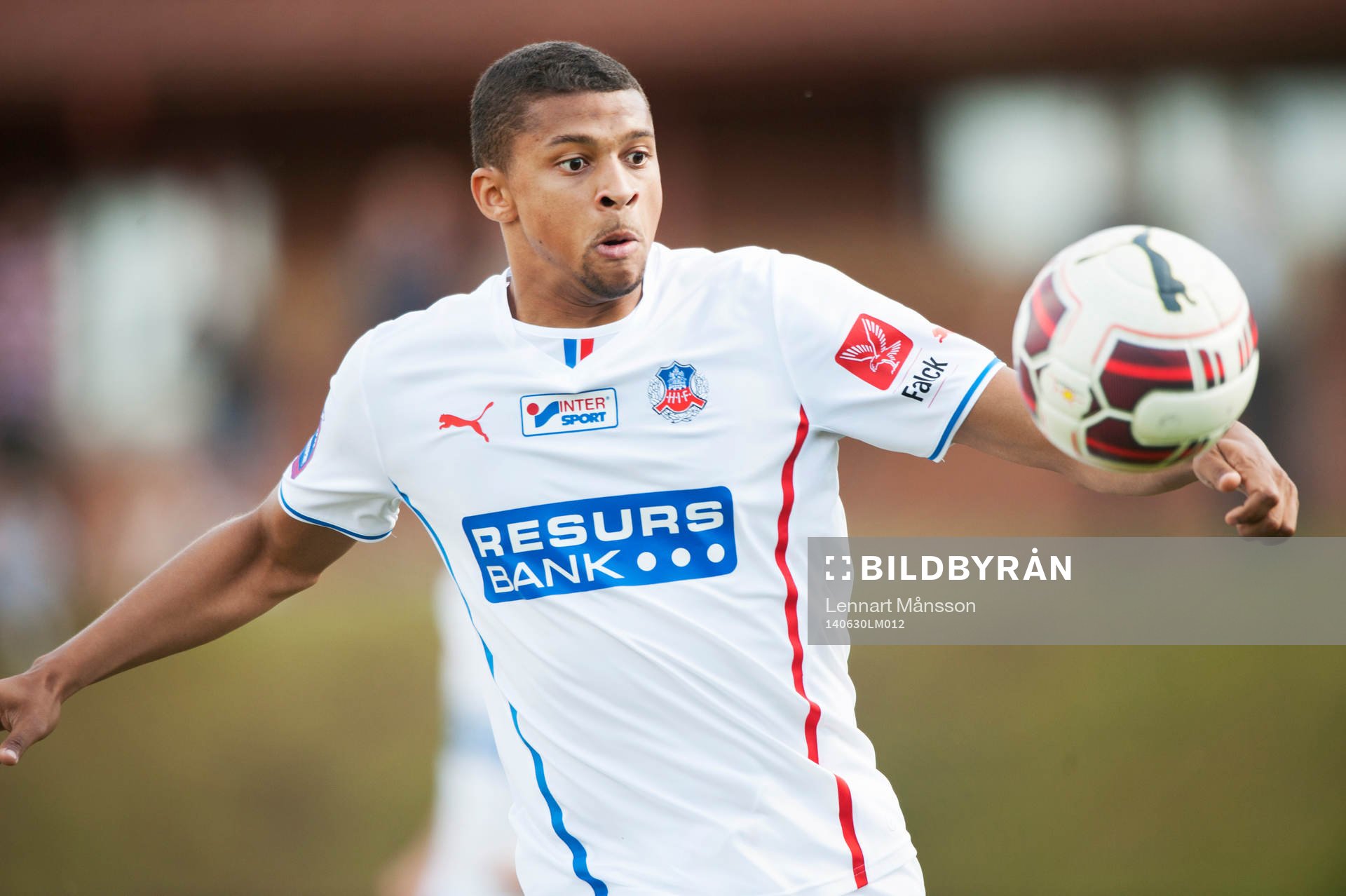 Helsingborgs Osman Sow  i träningsmatchen i fotboll mellan