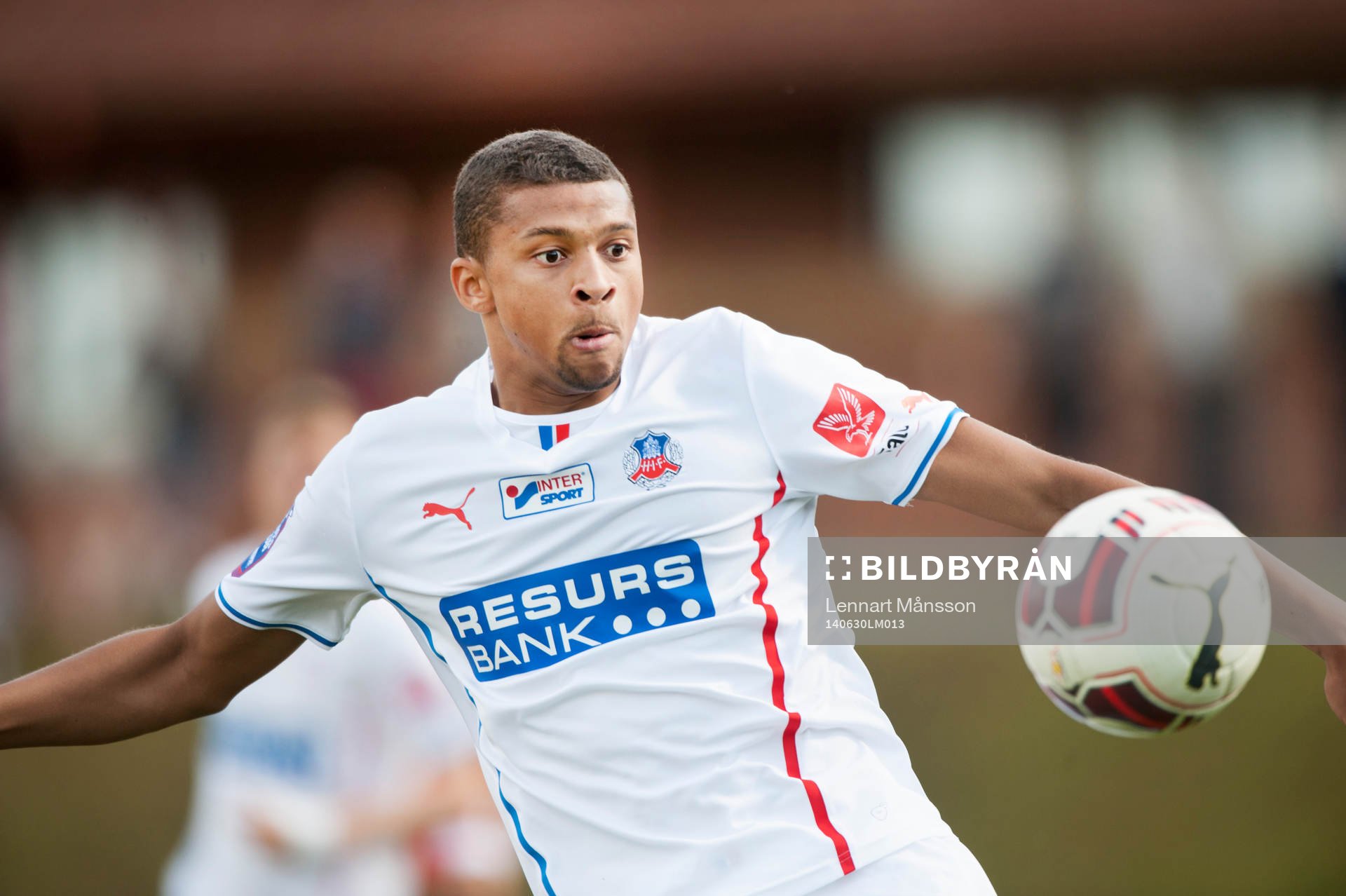 Helsingborgs Osman Sow i träningsmatchen i fotboll mellan