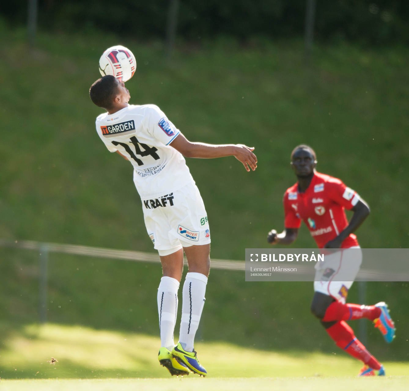 Helsingborgs Osman Sow  i träningsmatchen i fotboll mellan