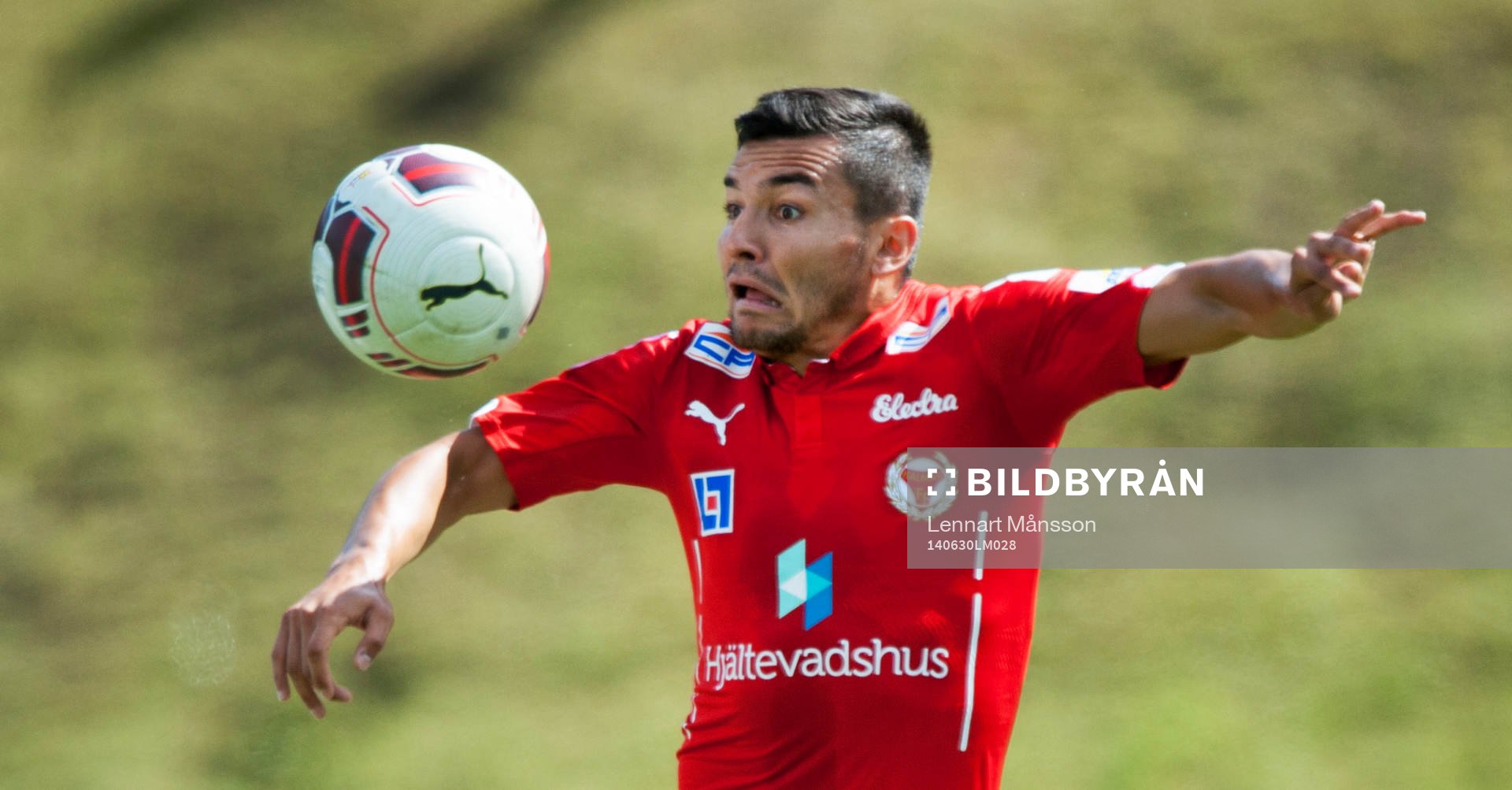 Kalmars Emin Nouri i träningsmatchen i fotboll mellan
