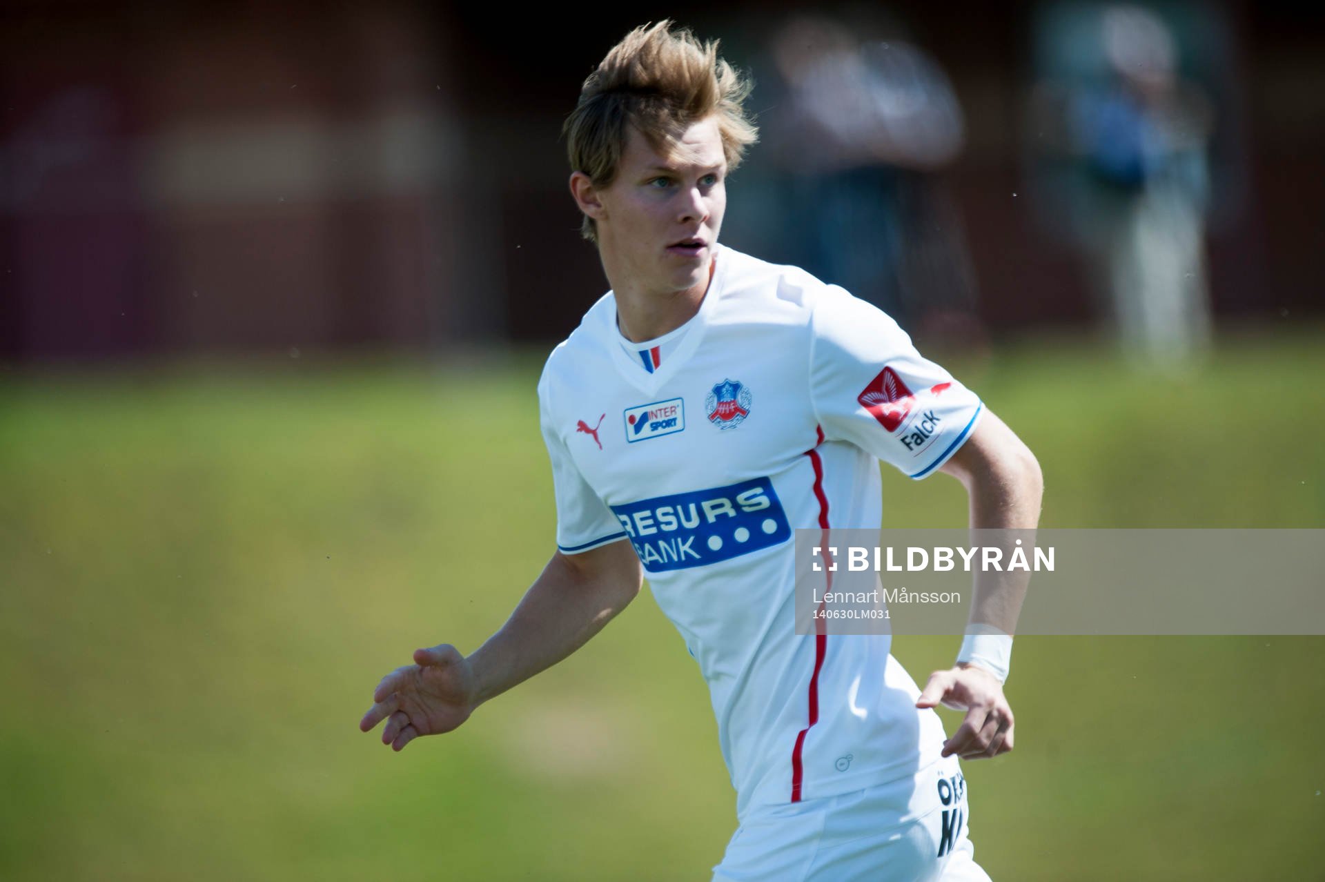 Helsingborgs Emil Krafth i träningsmatchen i fotboll