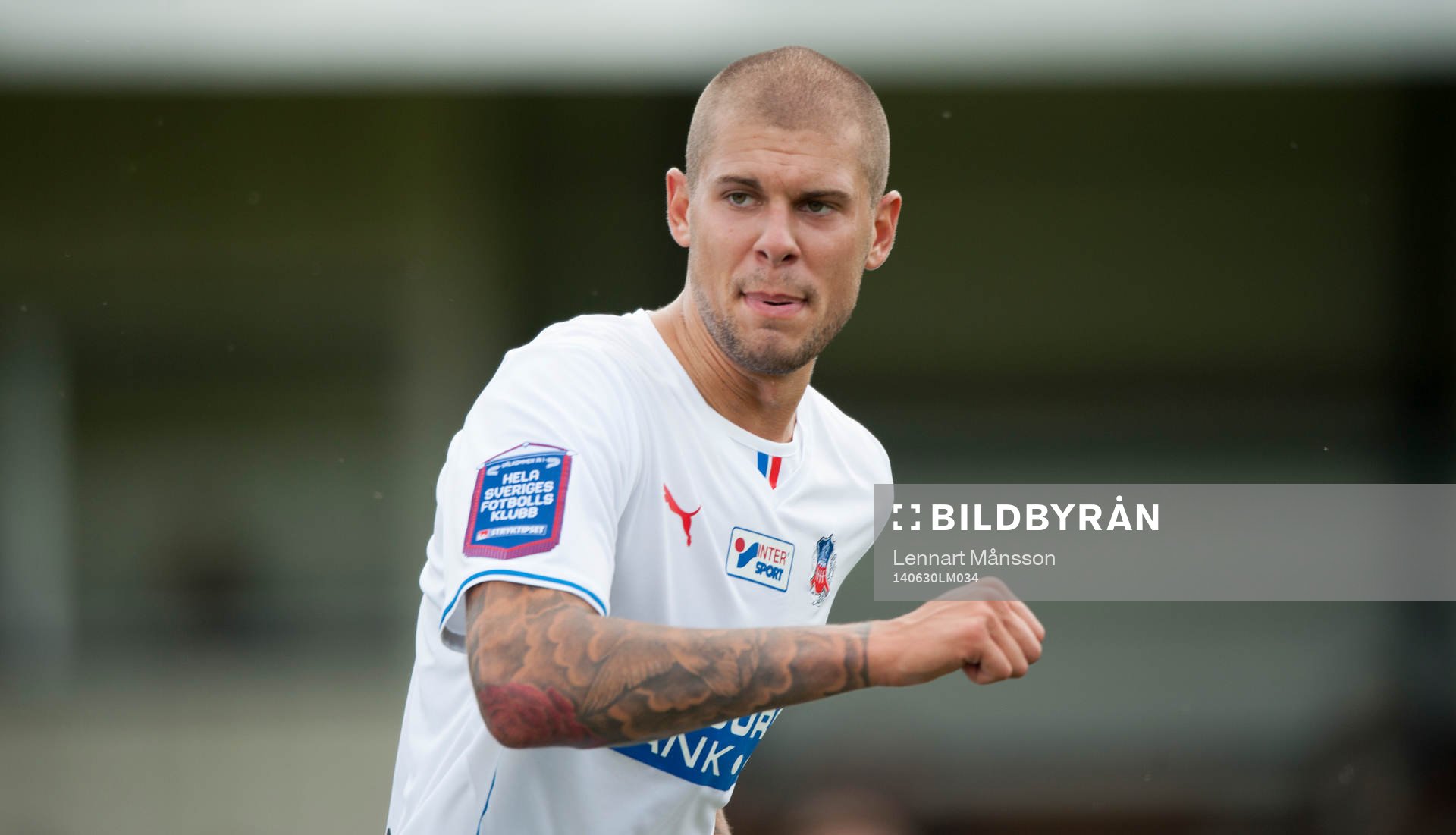 Helsingborgs Robin Simovic i träningsmatchen i fotboll