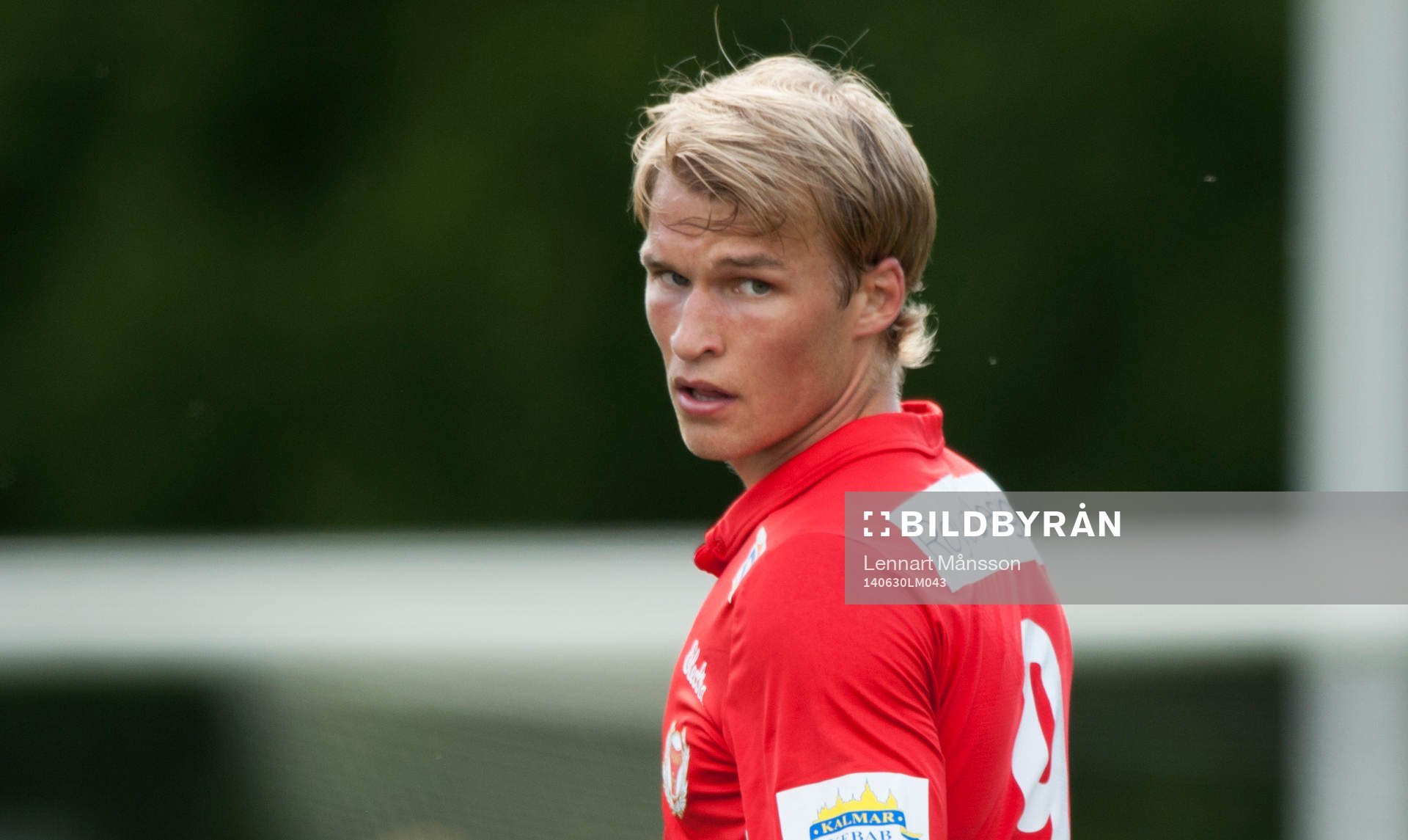 Kalmars Sebastian Andersson i träningsmatchen i fotboll