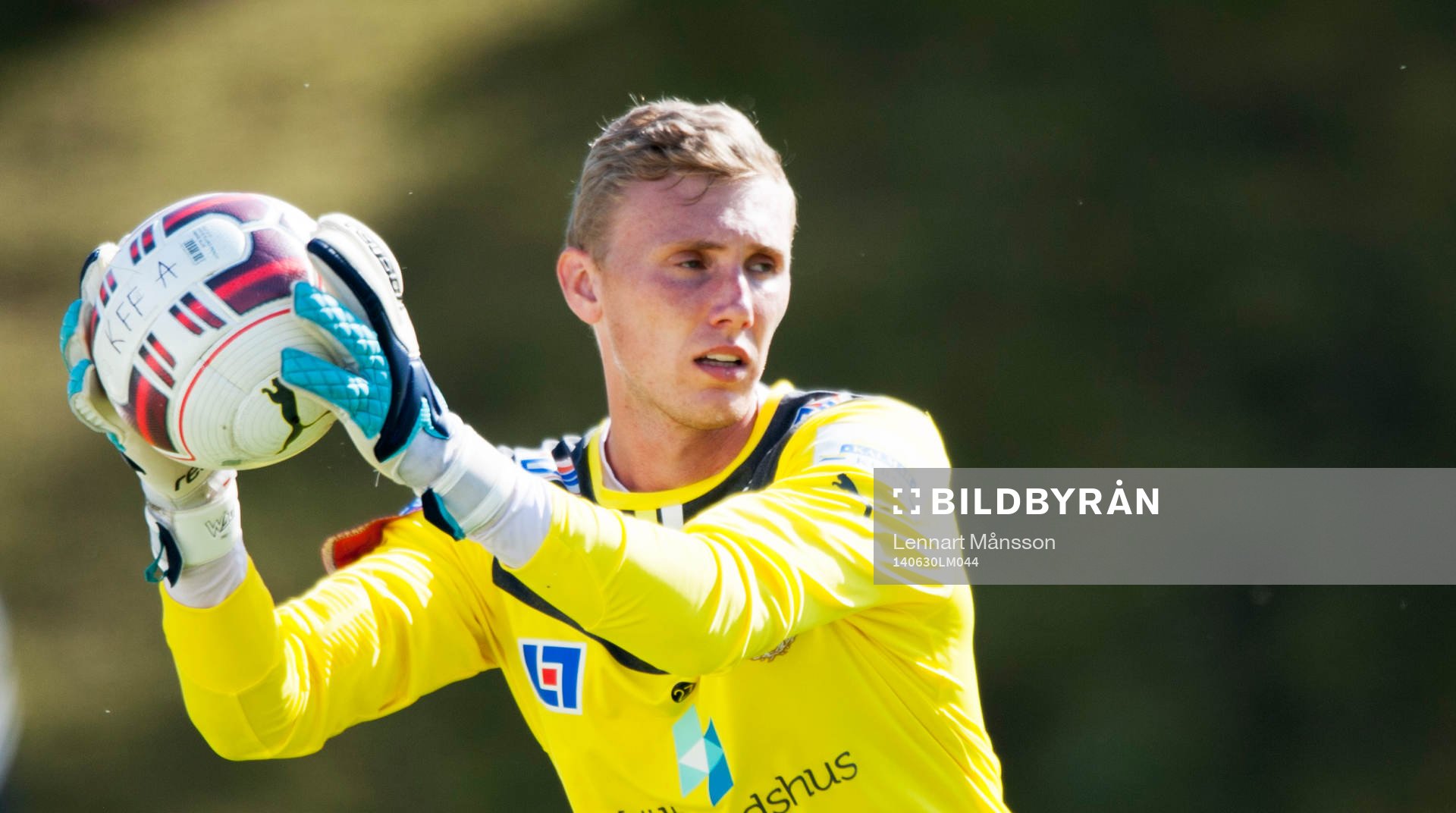 Kalmars målvakt Lars Cramer i träningsmatchen i fotboll