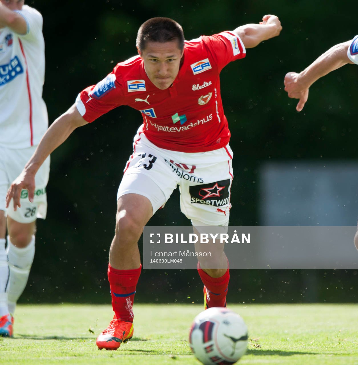 Kalmars i träningsmatchen i fotboll mellan Helsingborg och