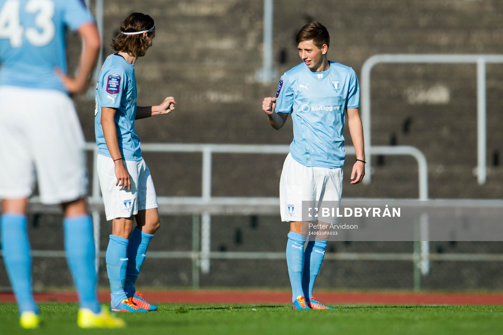 Malmö FFs Pawel Cibicki (tv) och Petar Petrovic (th)