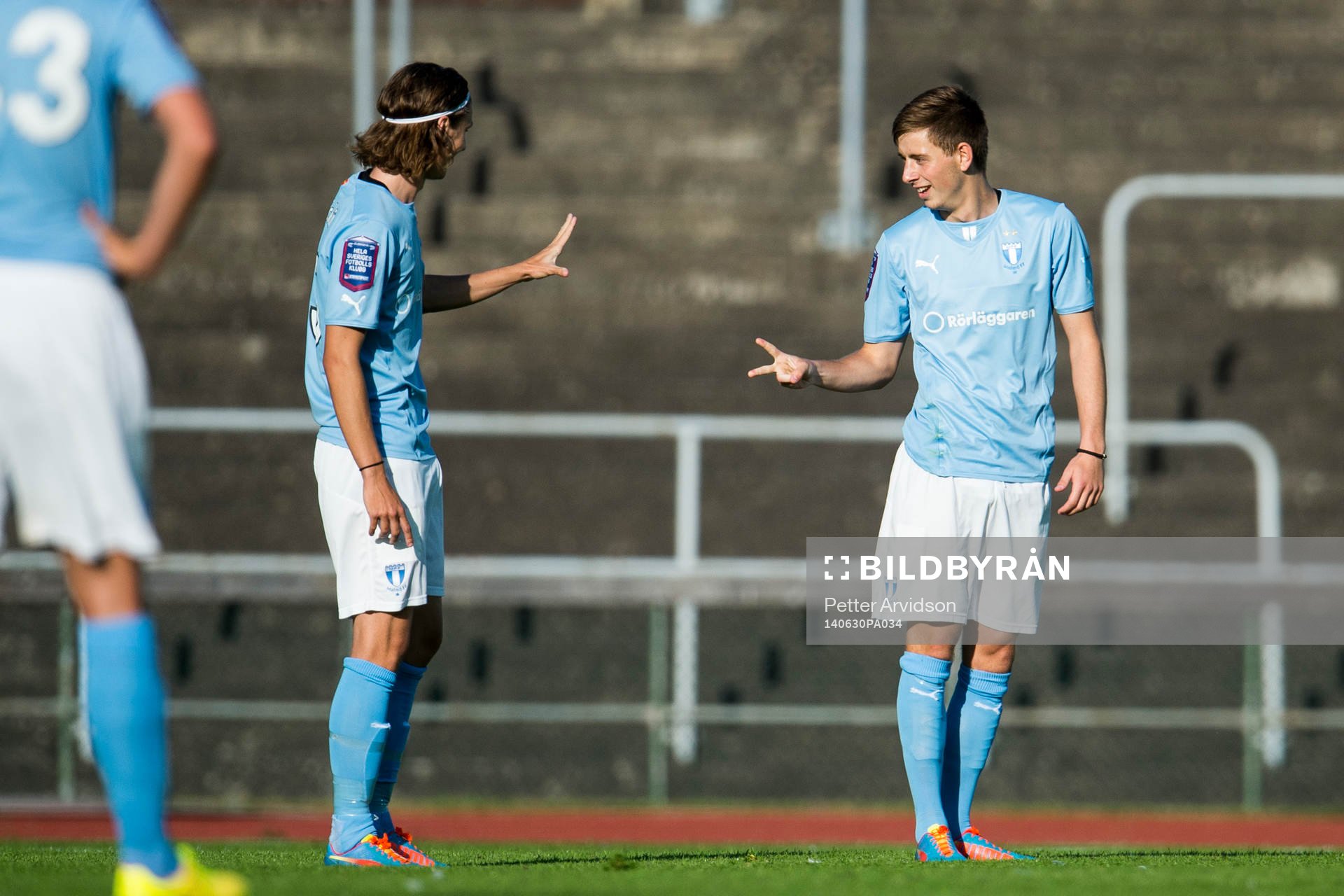 Malmö FFs Pawel Cibicki (tv) och Petar Petrovic (th)