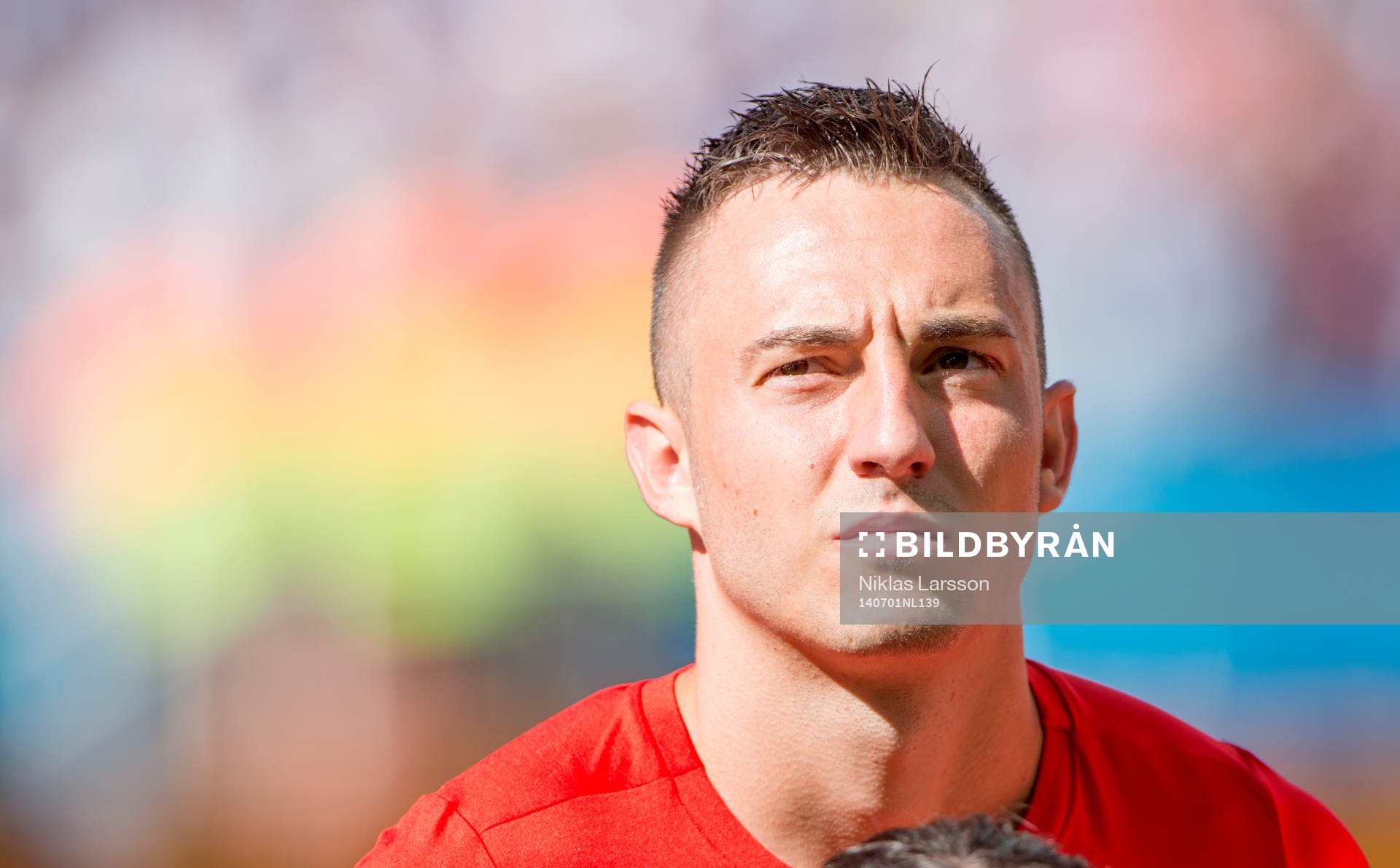 Schweiz Josip Drmic under åttondelsfinalen mellan Argentina och Schweiz under fotbolls-VM den 1 juli 2014 i Sao Paulo. 