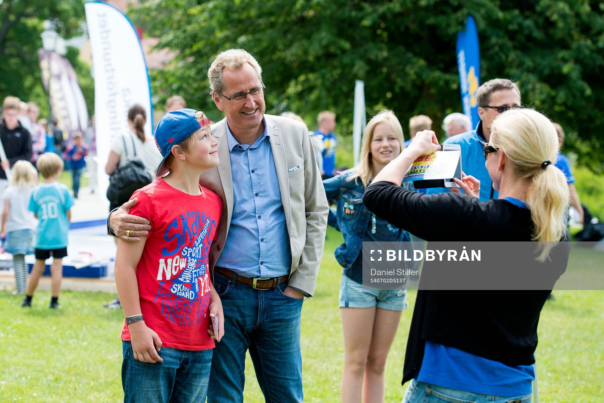 Sveriges förbundskapten för herrlandslaget i fotboll, Erik Hamren,  under Idrottens Dag i Almedalen den 2 juli 2014 i Visby.