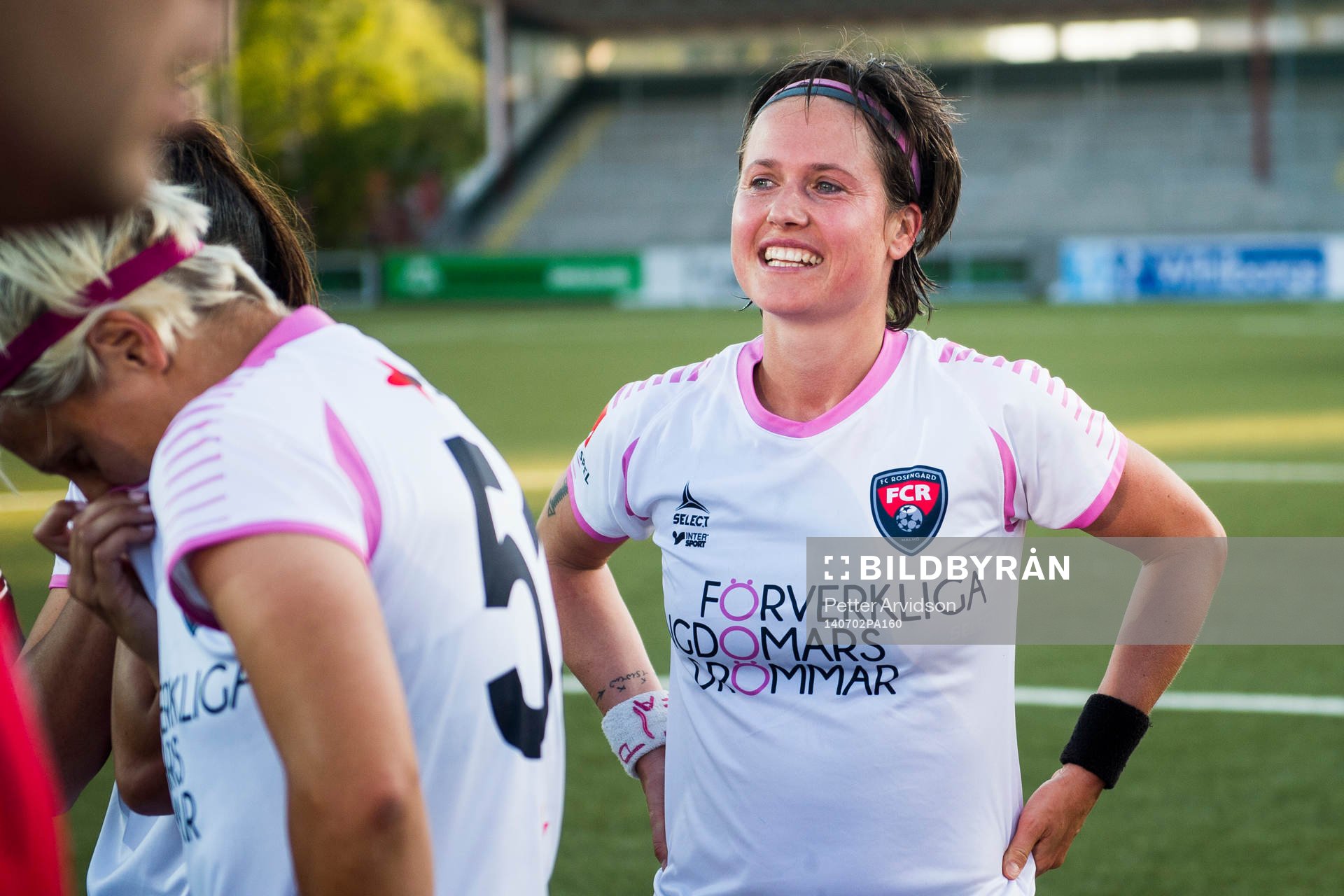 Rosengårds Katleen Radtke efter fotbollsmatchen i Damallsvenskan mellan FC Rosengård och Piteå den 2 juli 2014 i Malmö. 