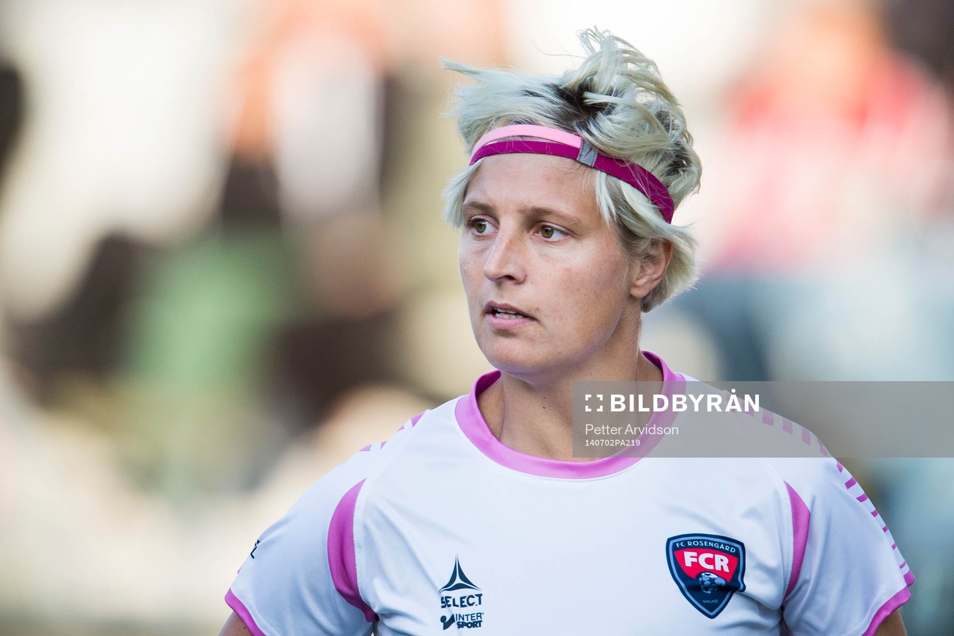 Rosengårds Lisa Ek under fotbollsmatchen i Damallsvenskan mellan FC Rosengård och Piteå den 2 juli 2014 i Malmö. 