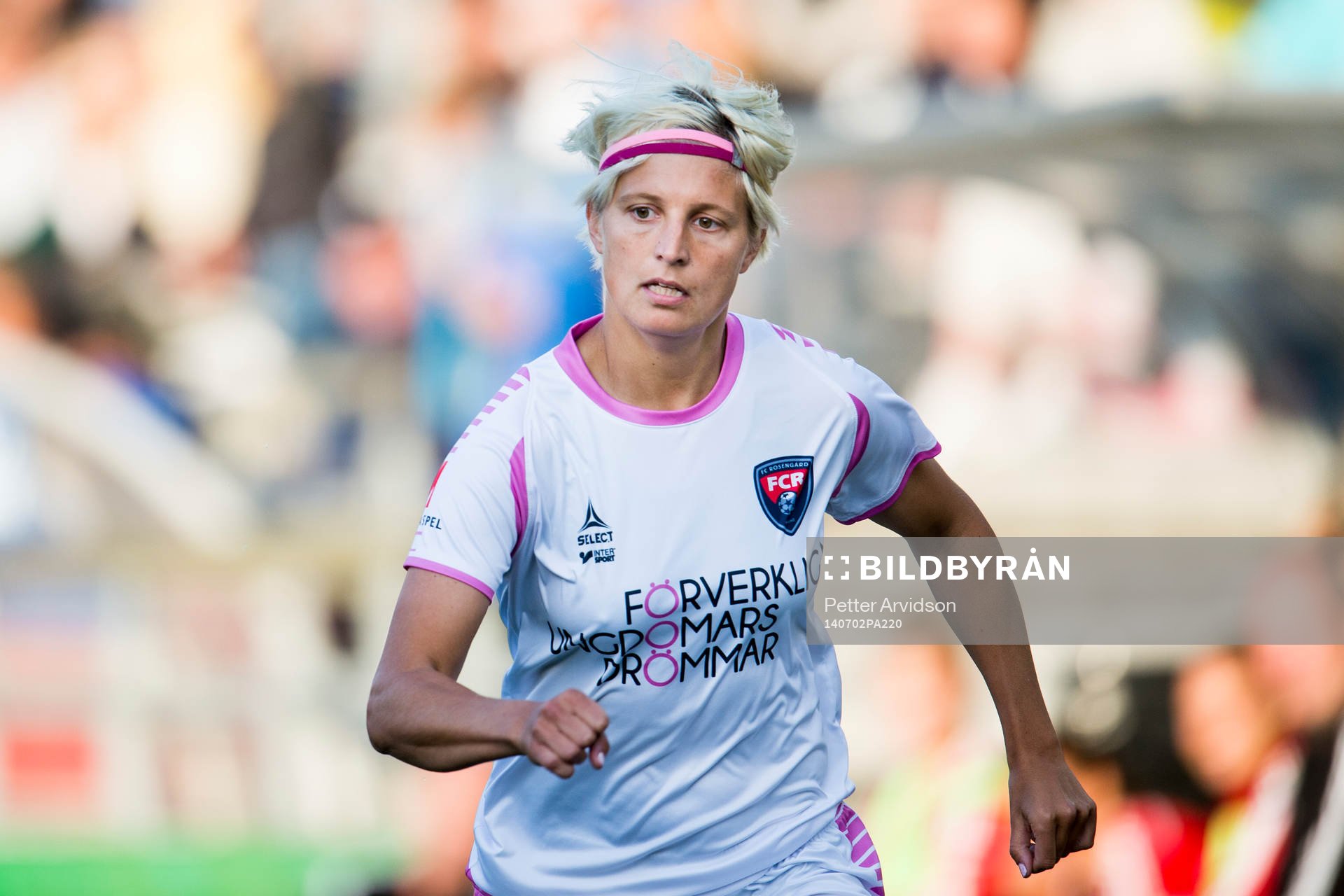 Rosengårds Lisa Ek under fotbollsmatchen i Damallsvenskan mellan FC Rosengård och Piteå den 2 juli 2014 i Malmö. 