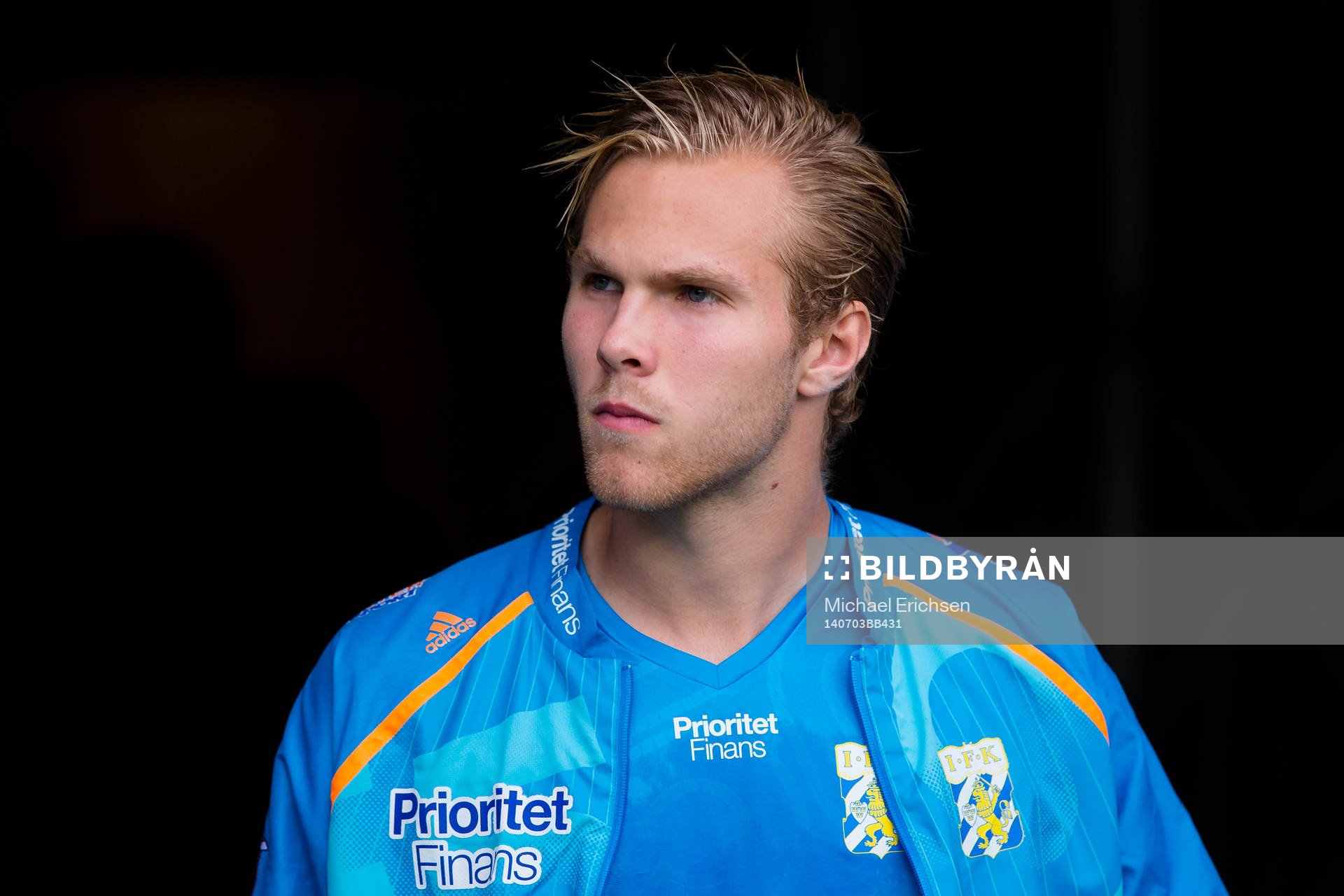 IFK Göteborgs Gustav Engvall innan fotbollsmatchen i