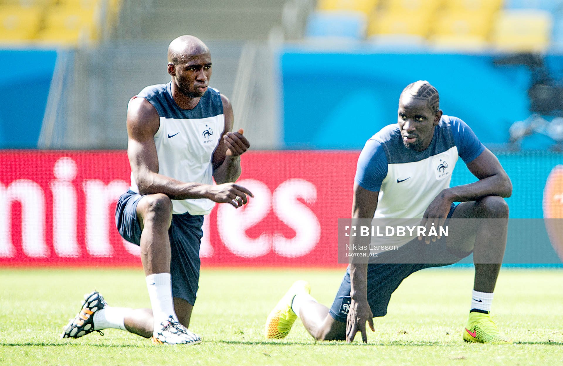 Frankrikes Mamadou Sakho och Moussa Sissoko