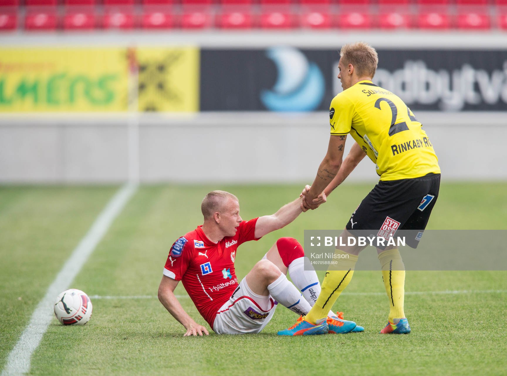 Kalmars Tobias Eriksson och Mjällbys
