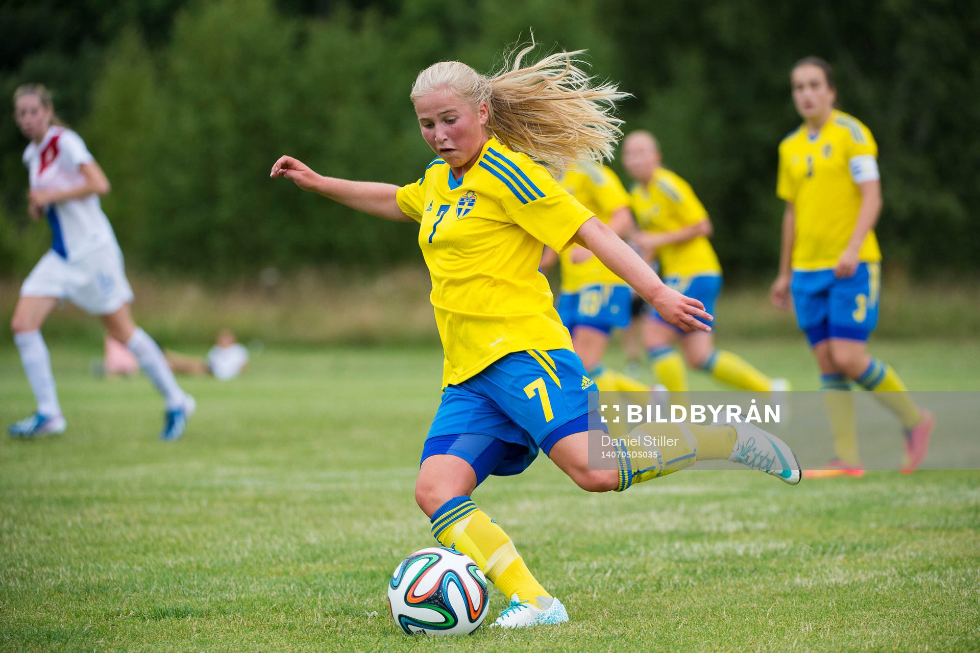 Sveriges Ida Strömblad under en träningslandskamp mellan Sverige och Holland F16 den 5 juli 2014 i Henån.