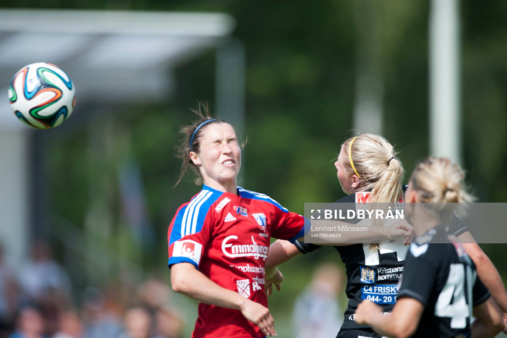 Vittsjös Jane Ross i matchen i damallsvenskan mellan