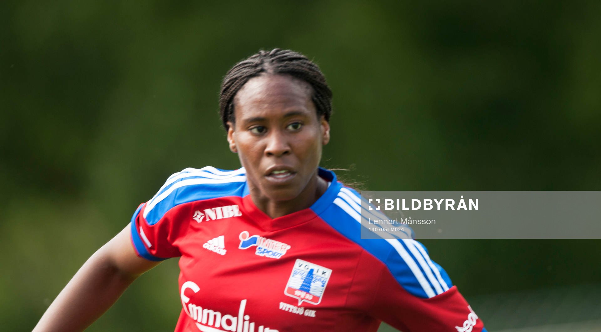 Vittsjös Ifeoma Dieke i matchen i damallsvenskan mellan
