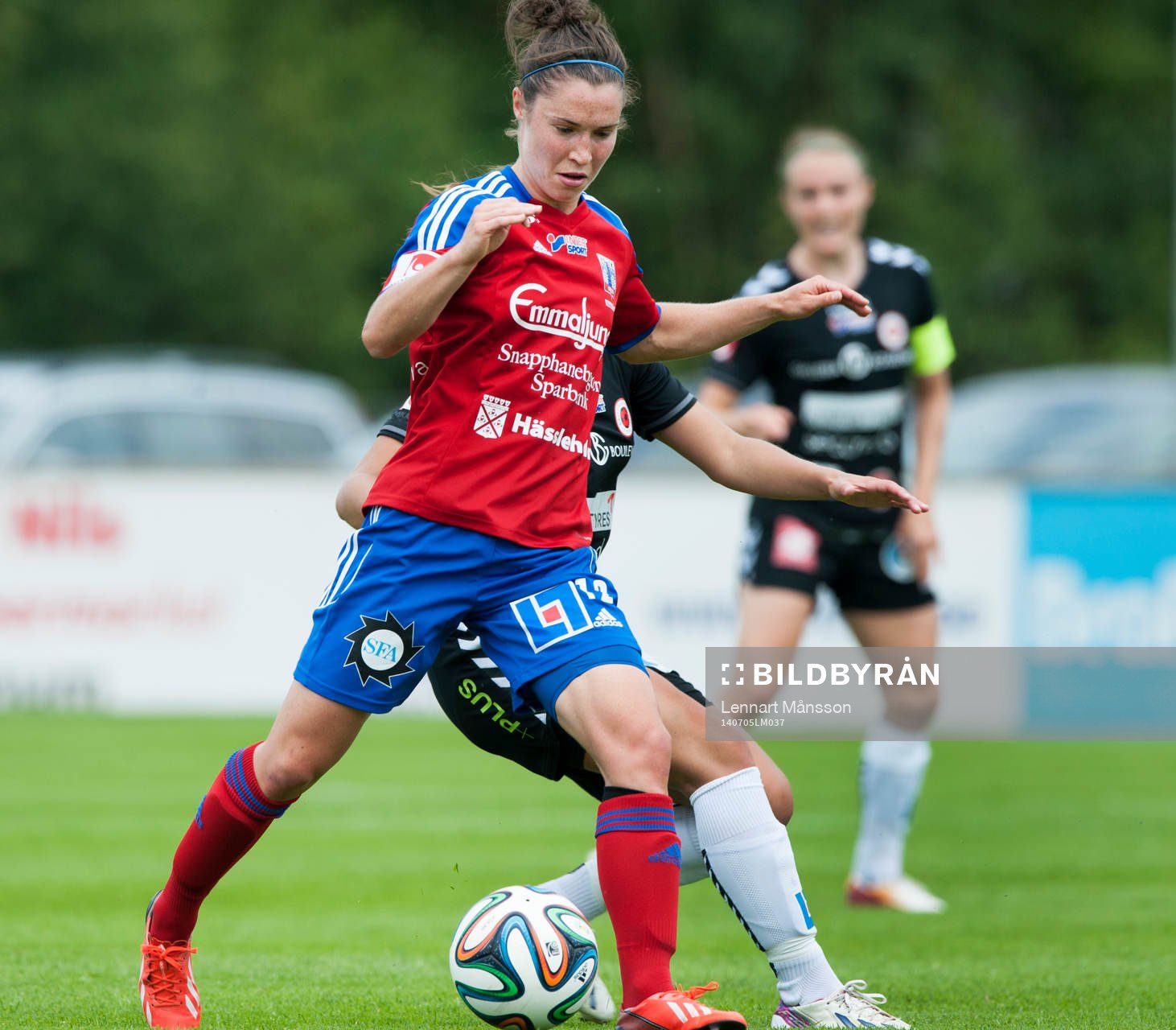 Vittsjös Jane Ross i matchen i damallsvenskan mellan