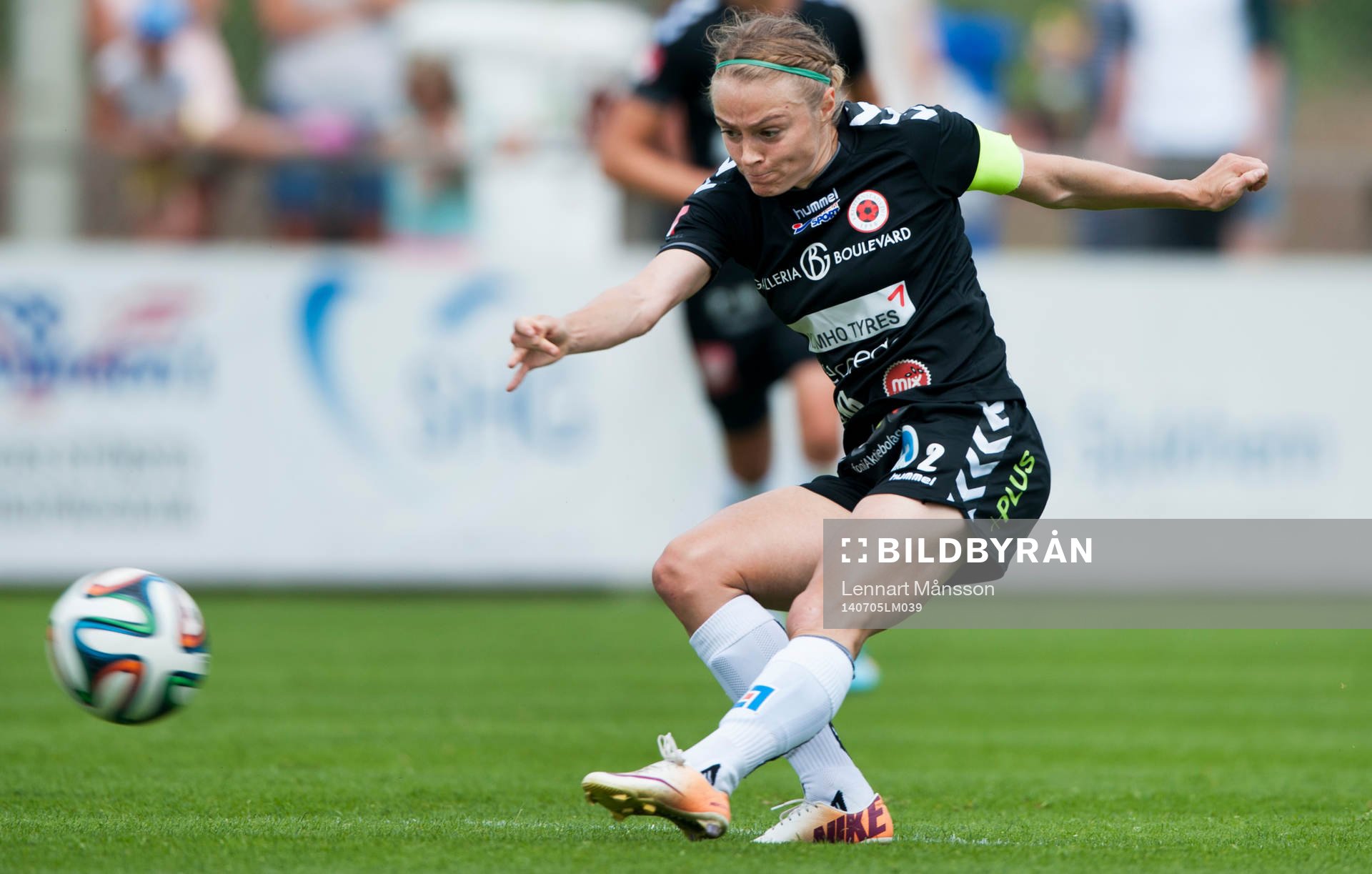Kristianstads Sif Atladottir i matchen i damallsvenskan