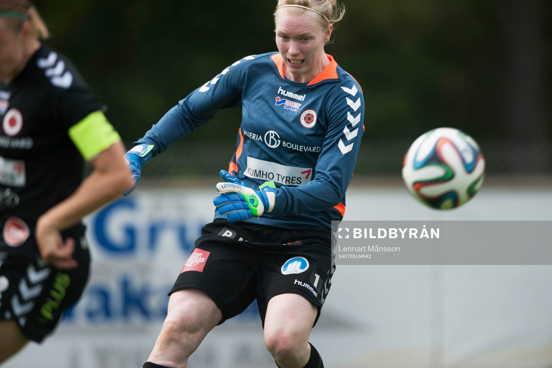 Kristianstads målvakt Hedvig Linbdahl i matchen i