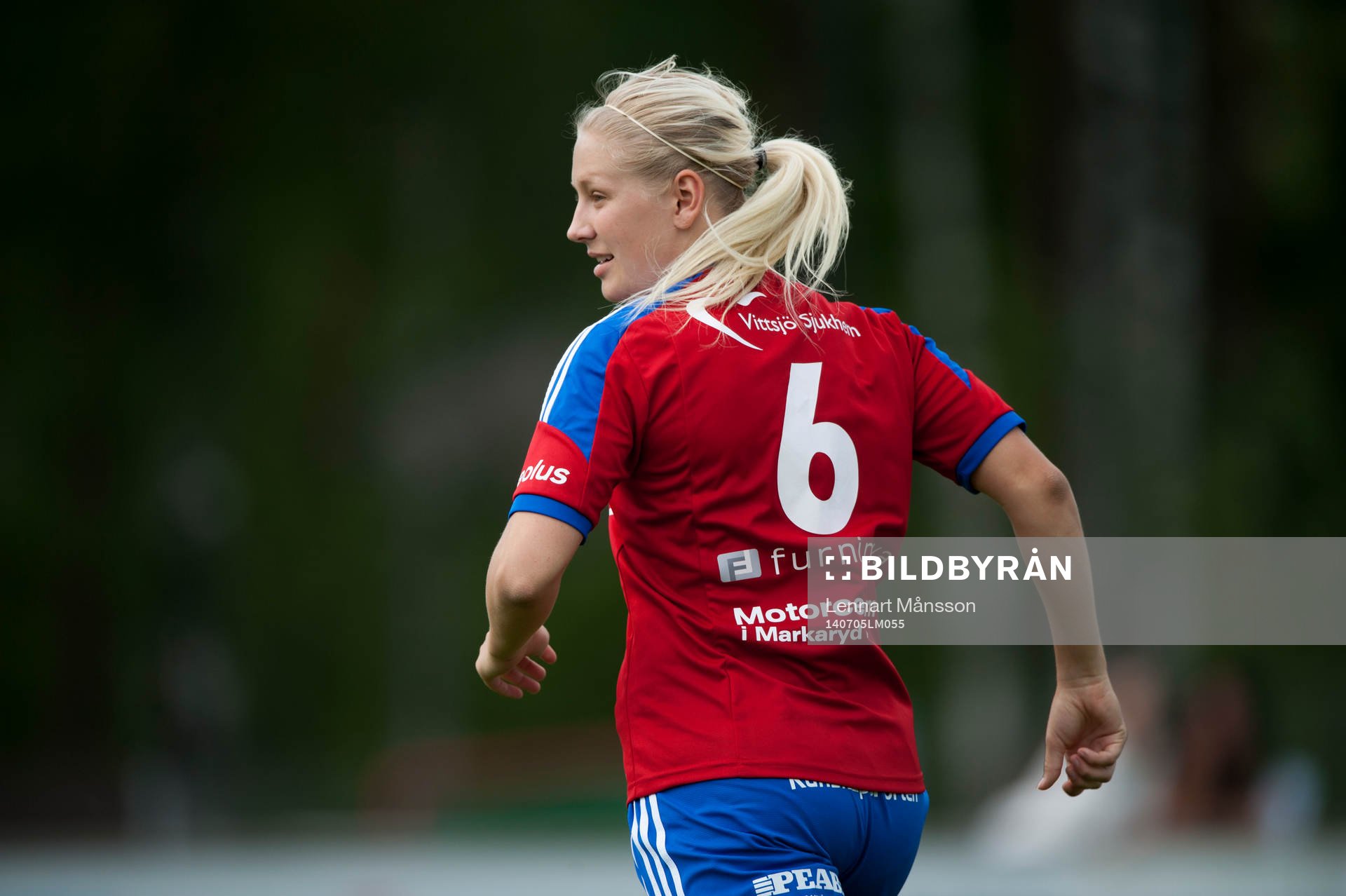 Vittsjös Johanna Ejdelind i matchen i damallsvenskan mellan Vittsjö och Kristianstad i Vittsjö 5 juli.
