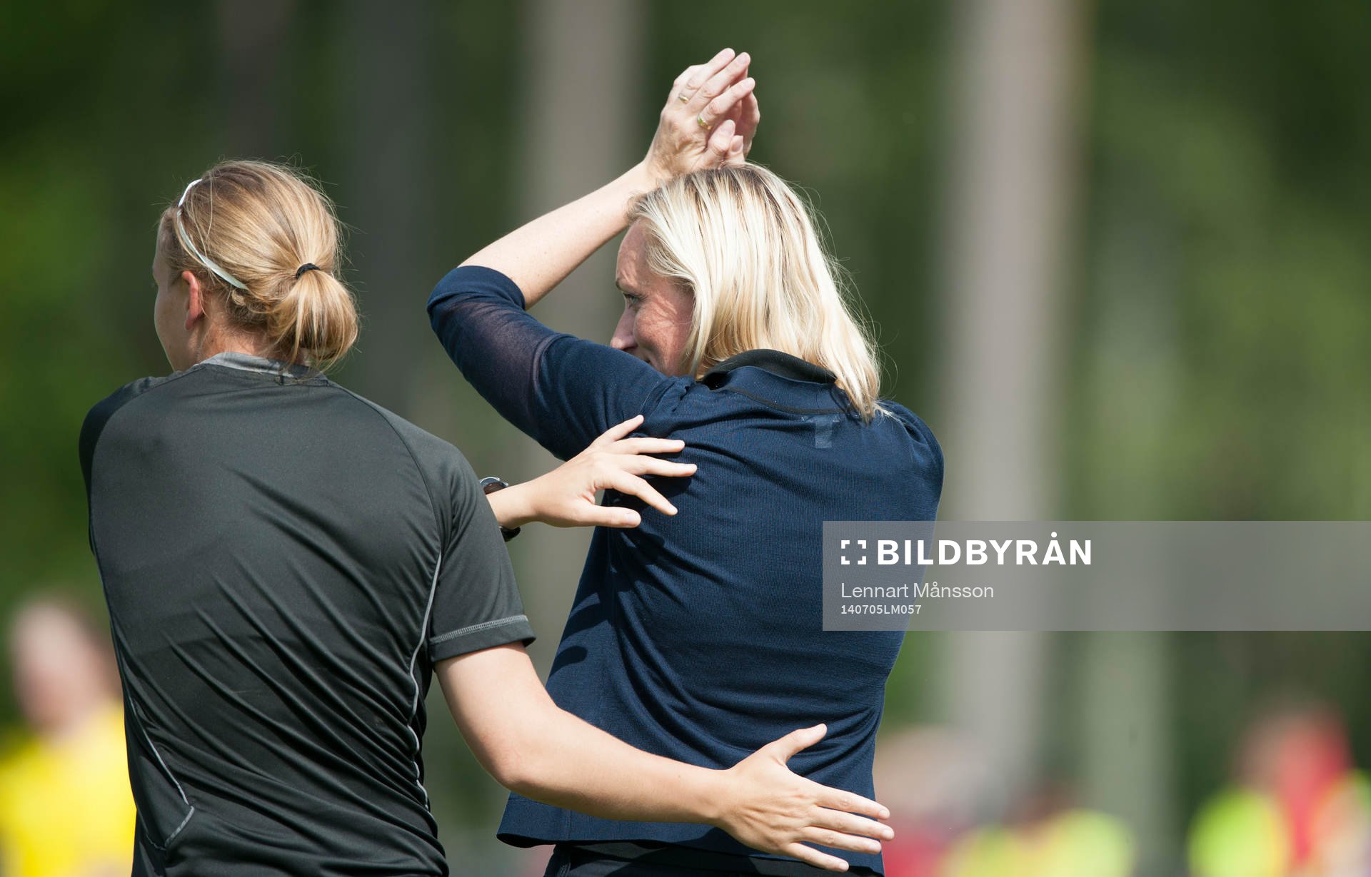 Kristianstads tränare Elisabet Gunnarsdottir i matchen i