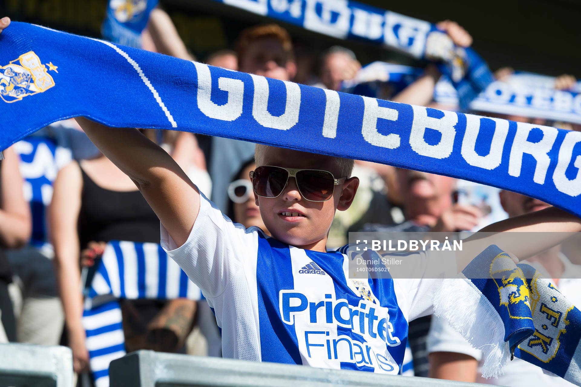 En ung IFK Göteborg-supporter